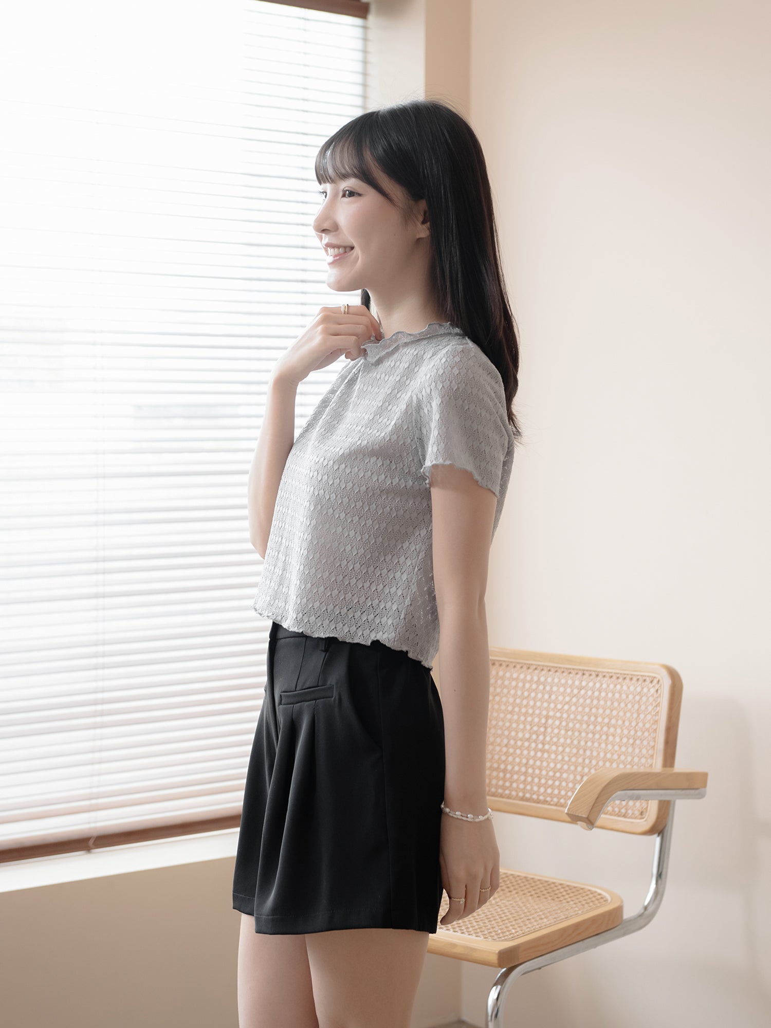 Mesh Short Sleeve Top