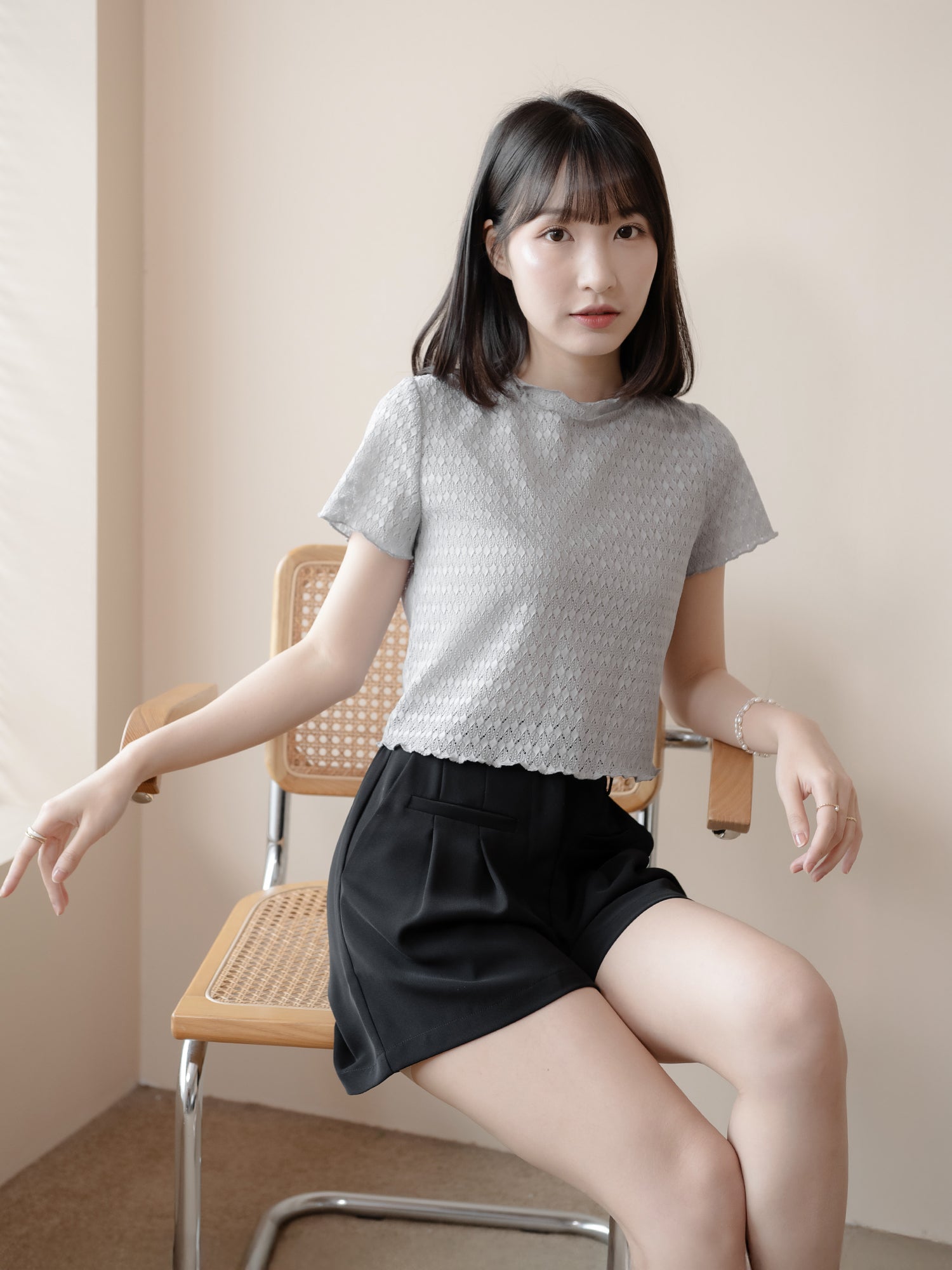 Mesh Short Sleeve Top