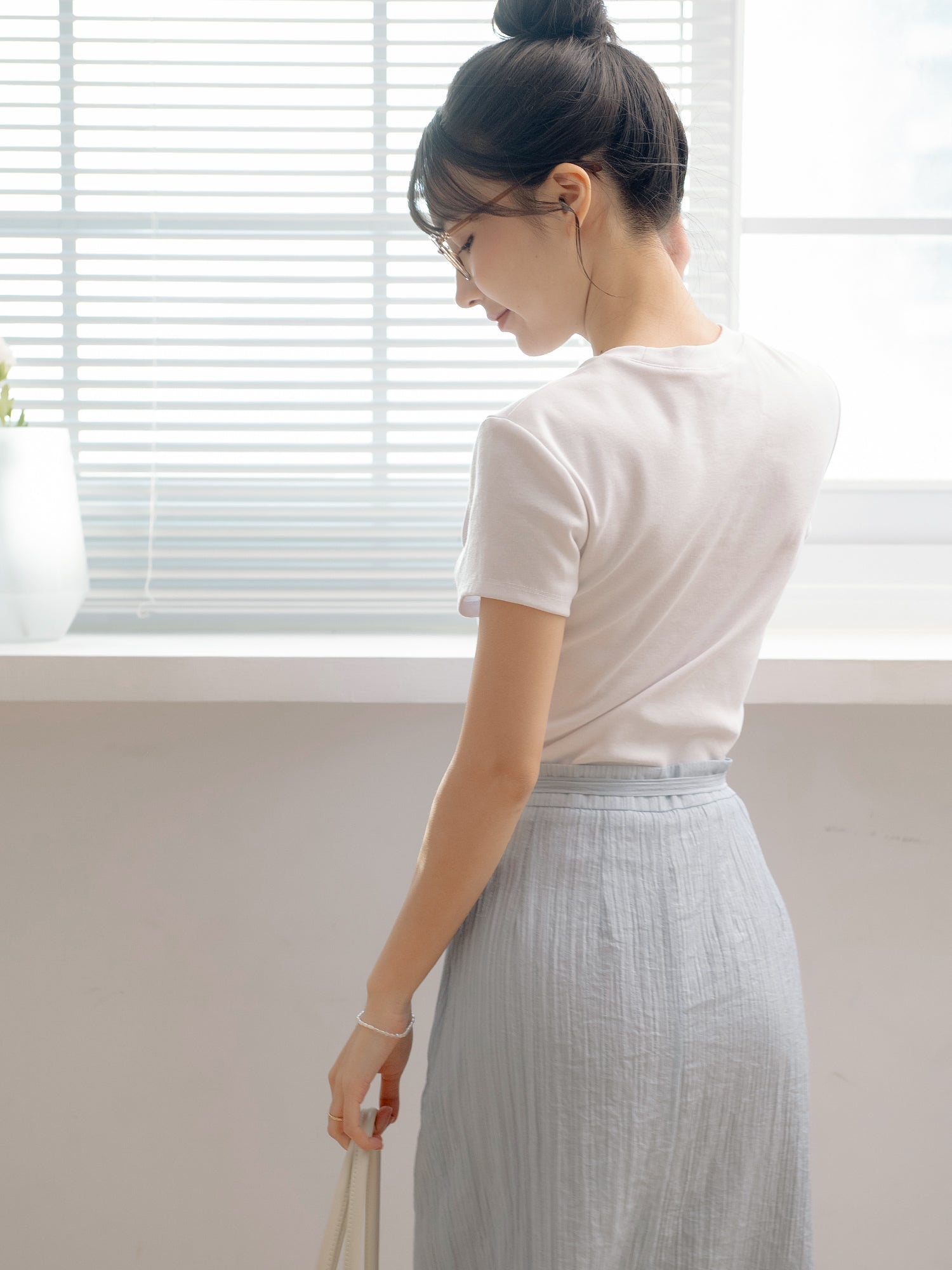 Striped Tie Waist Skirt