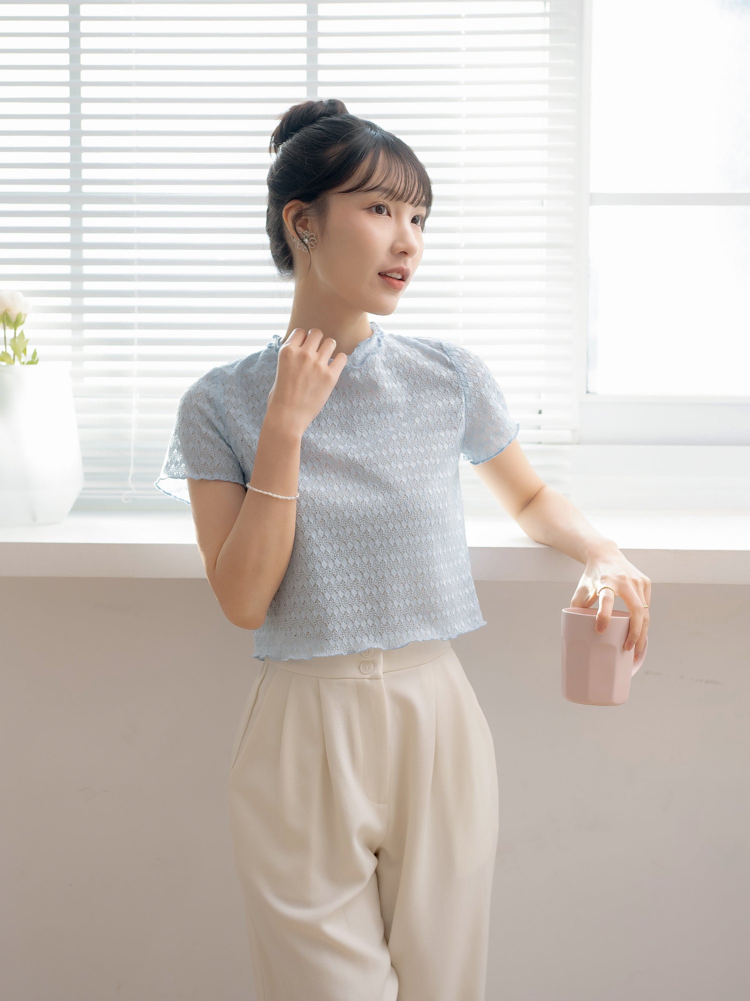 Mesh Short Sleeve Top