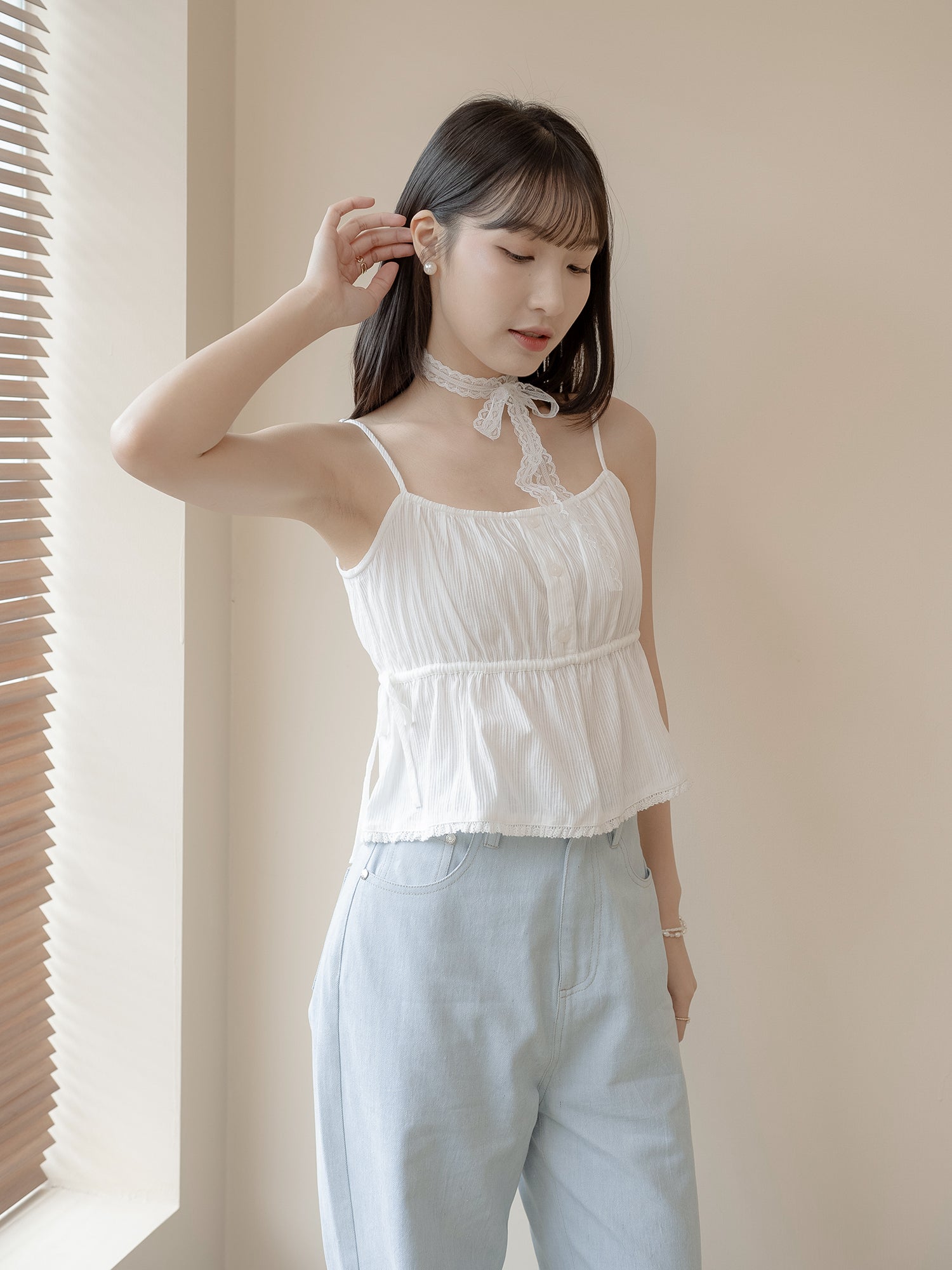 Lace Trim Cami Top