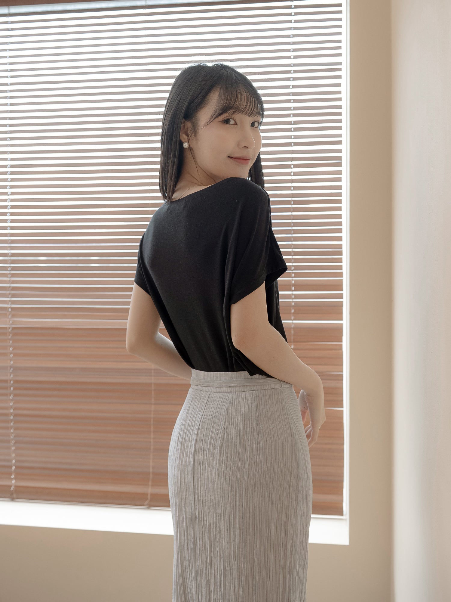 Striped Tie Waist Skirt