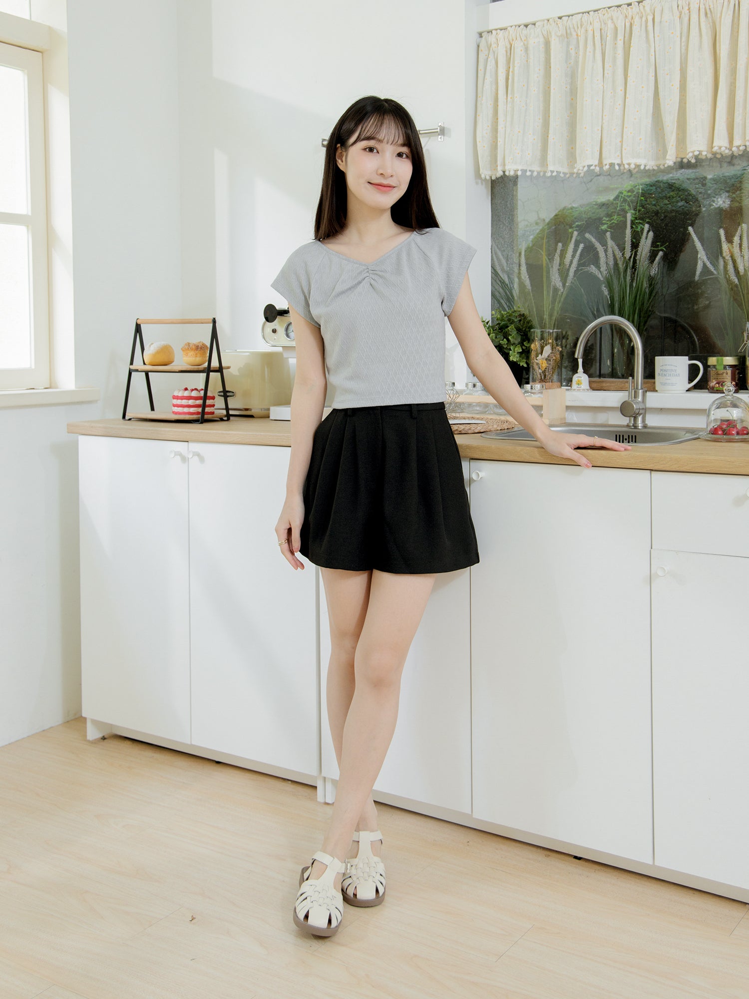 Luxe Clean Pleated Shorts