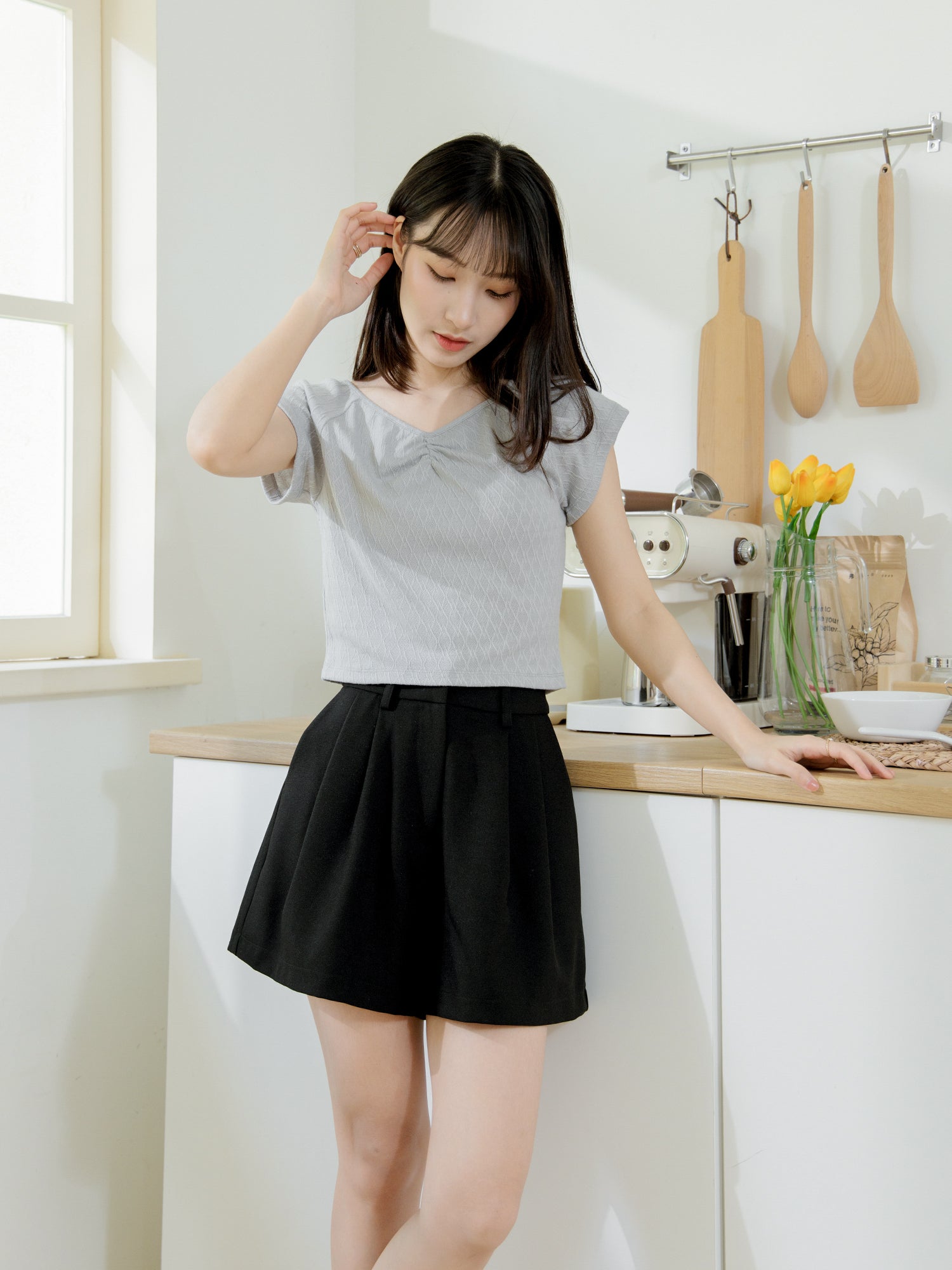 Luxe Clean Pleated Shorts