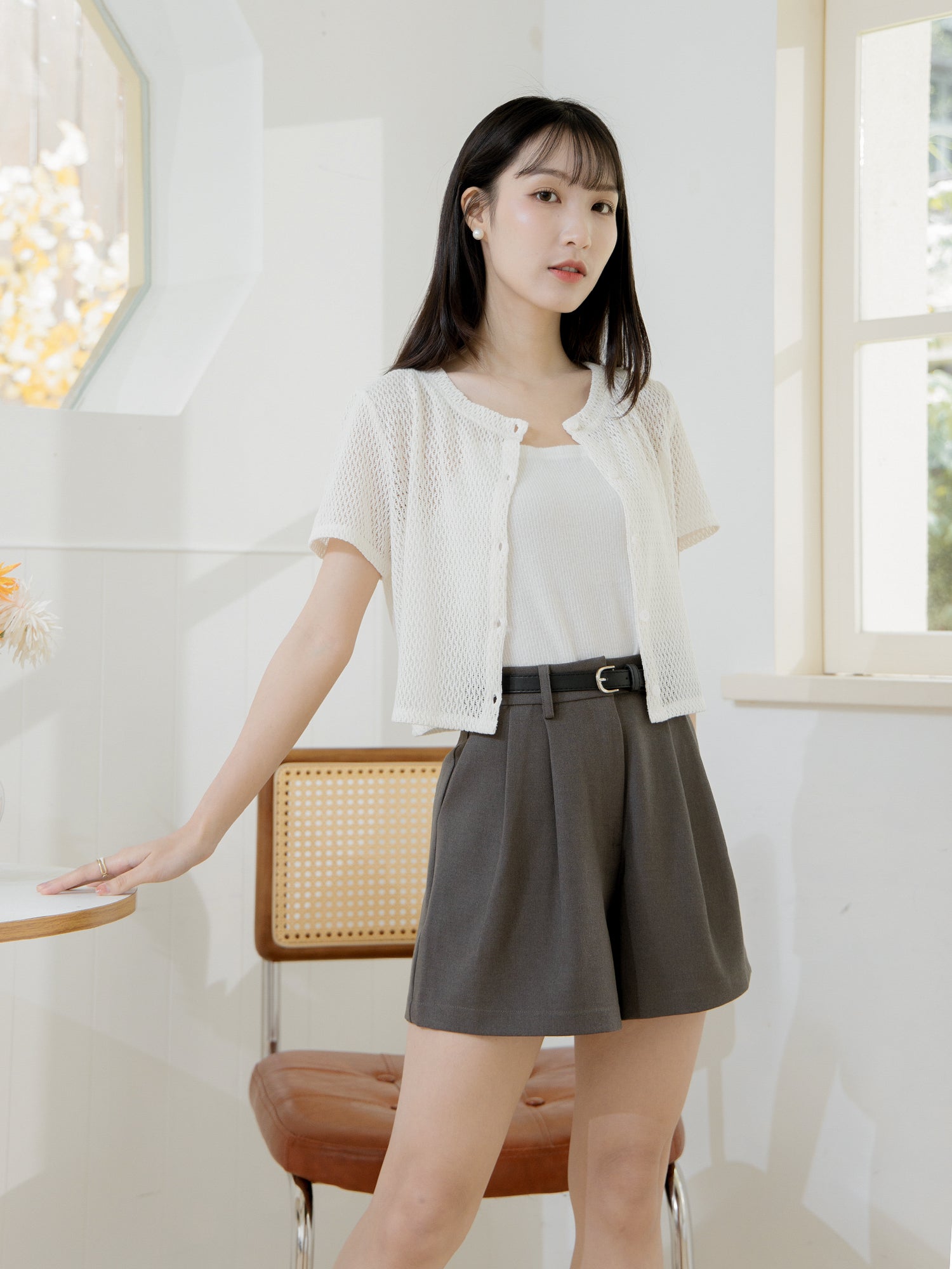 Luxe Clean Pleated Shorts