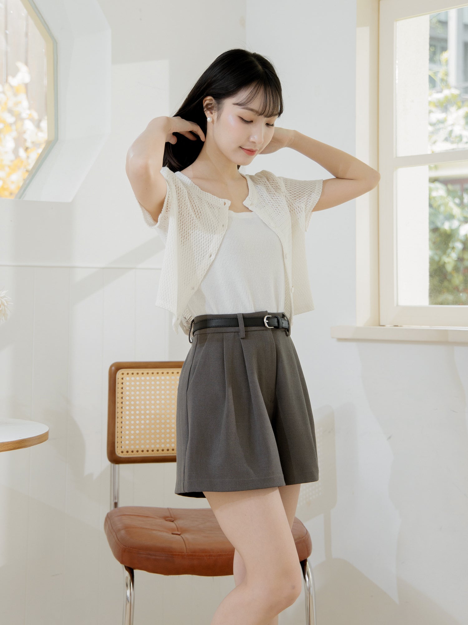 Luxe Clean Pleated Shorts