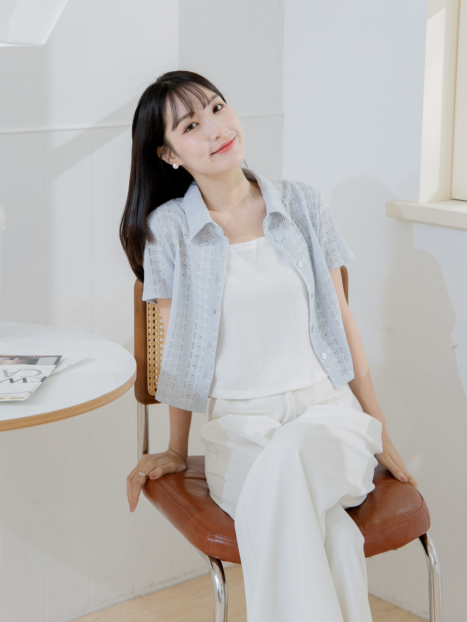 Slim Fit Lace Shirt