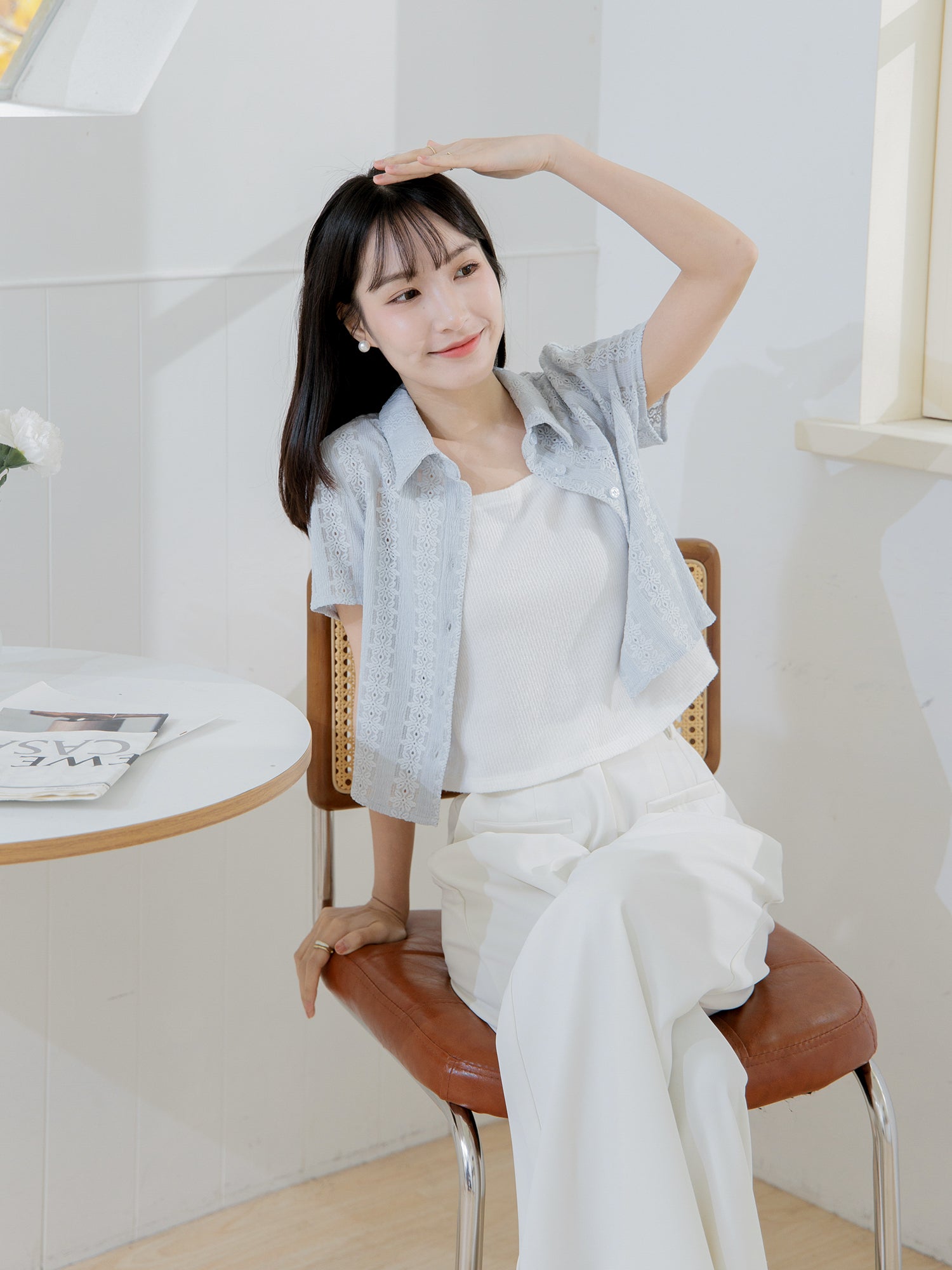 Slim Fit Lace Shirt