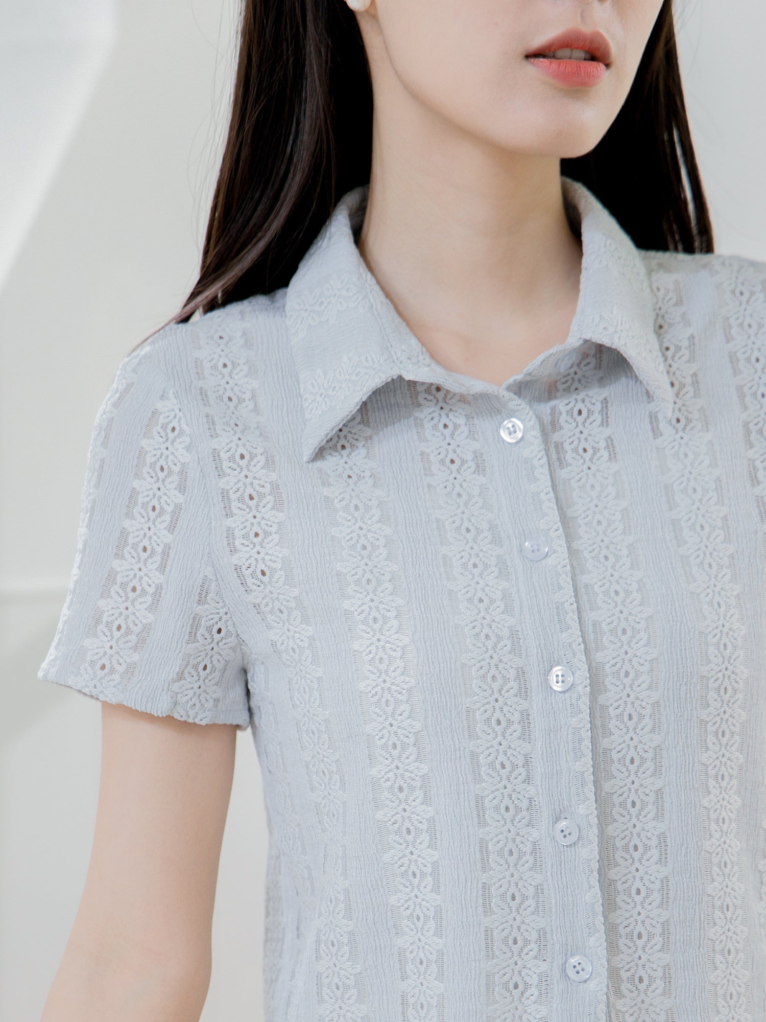 Slim Fit Lace Shirt