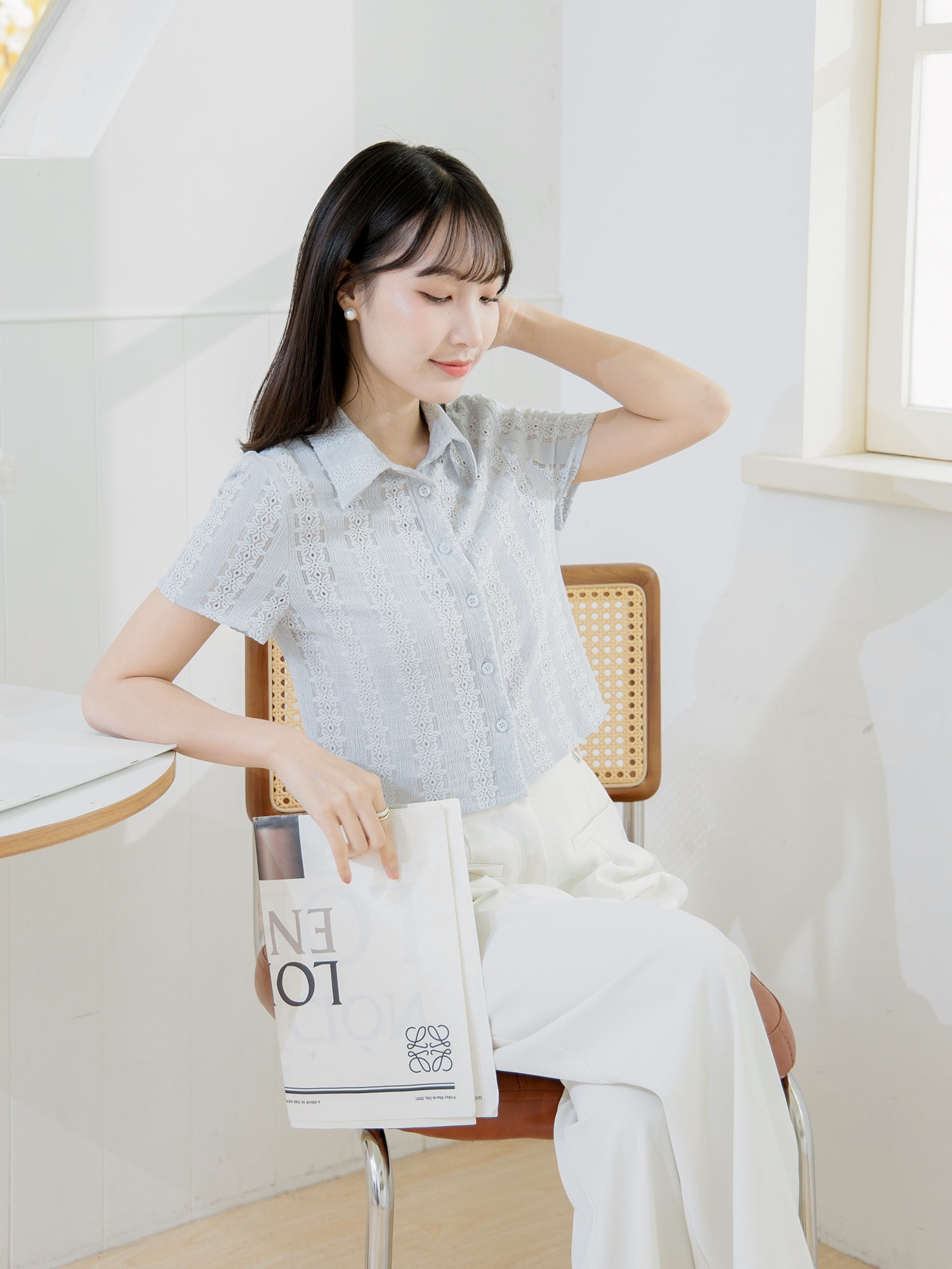 Slim Fit Lace Shirt