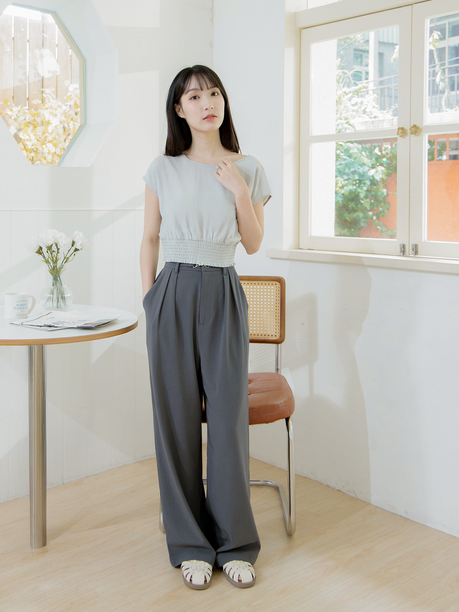 Shirring Waist Top