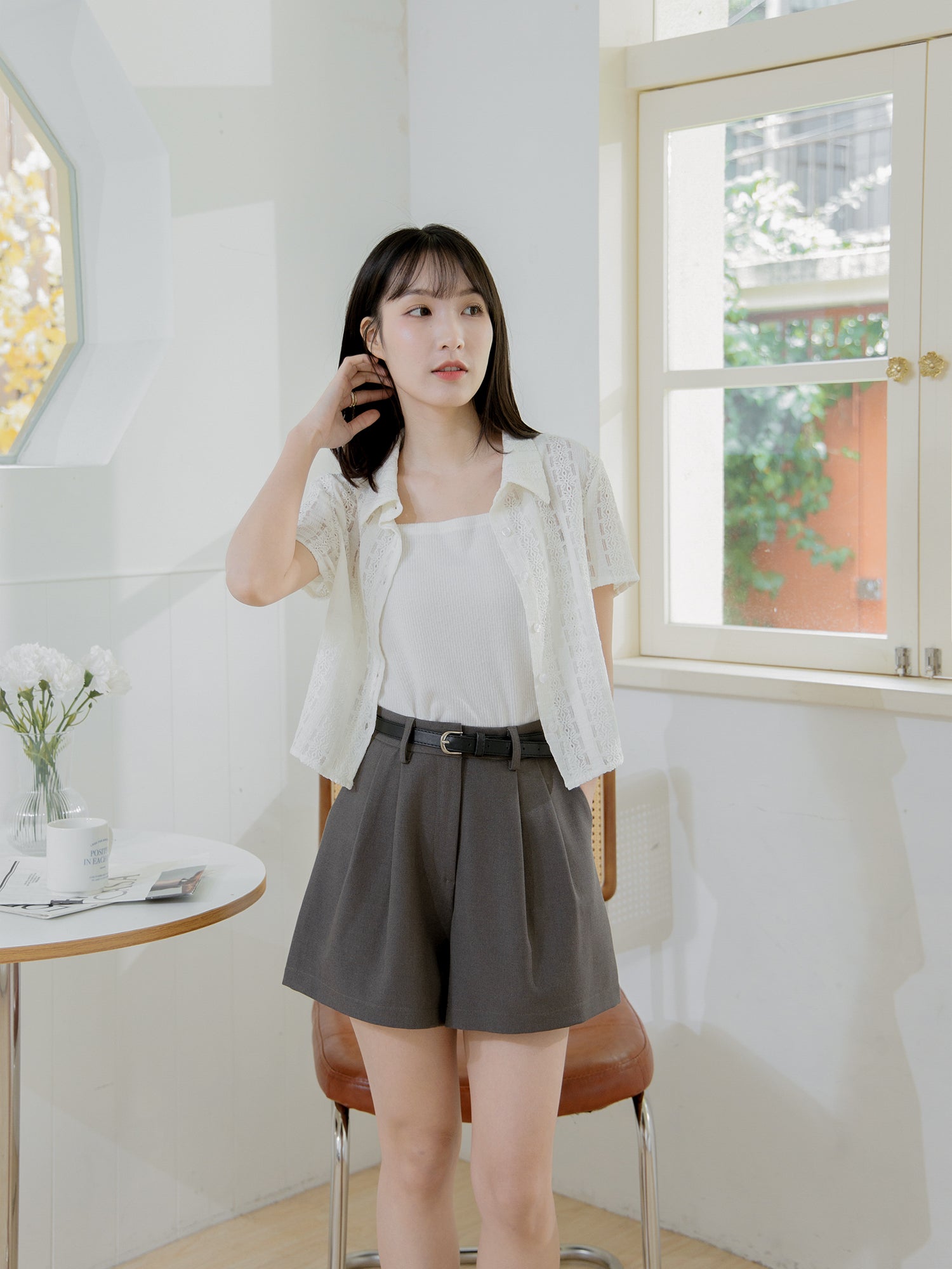 Slim Fit Lace Shirt
