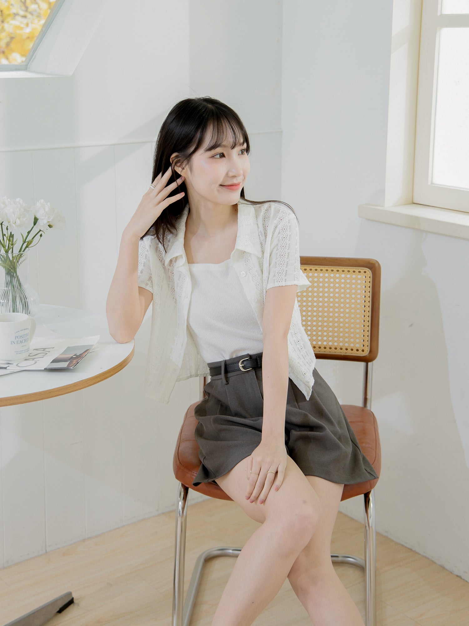 Slim Fit Lace Shirt