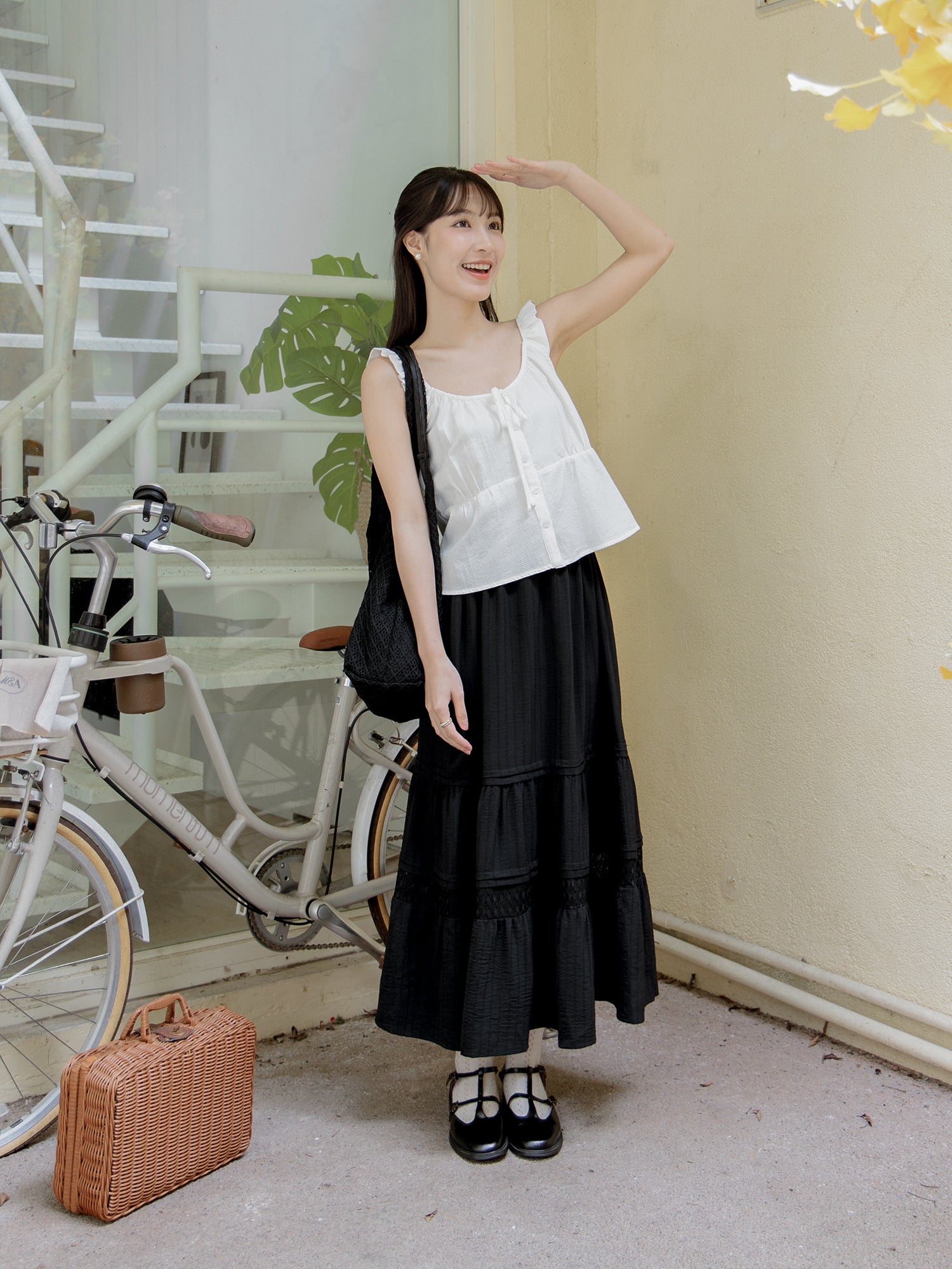 Frill Tie Sleeveless Top