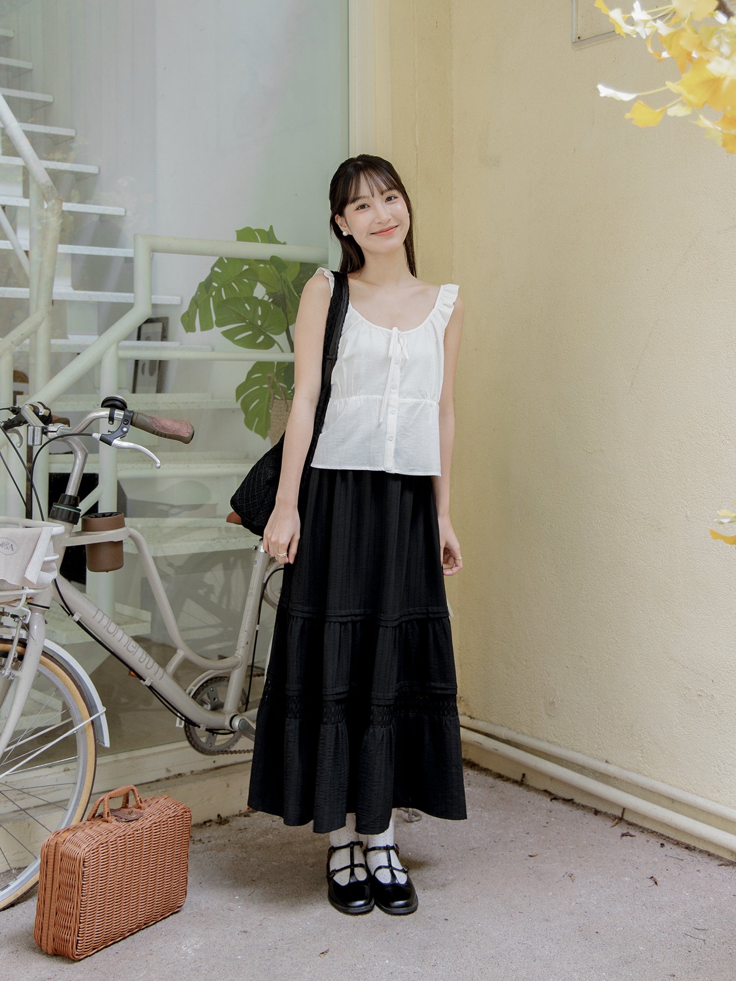 Frill Tie Sleeveless Top