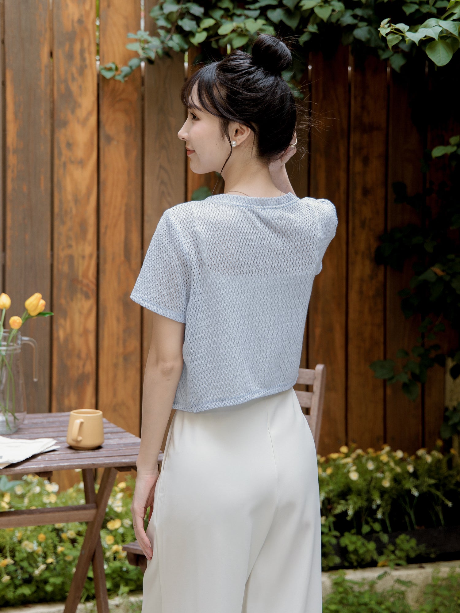 Refined Knitted Button-Up Top