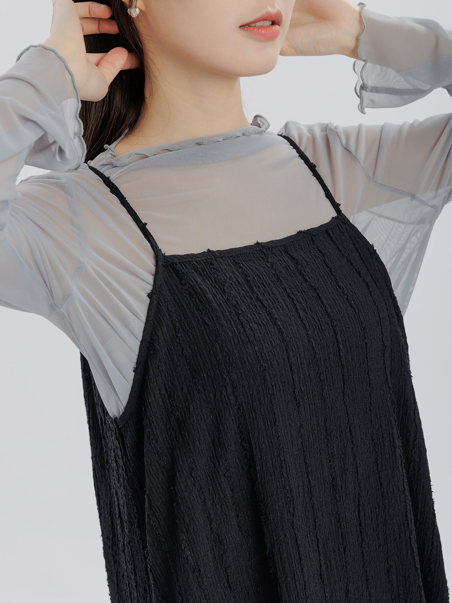 Rose Textured Cami Dress