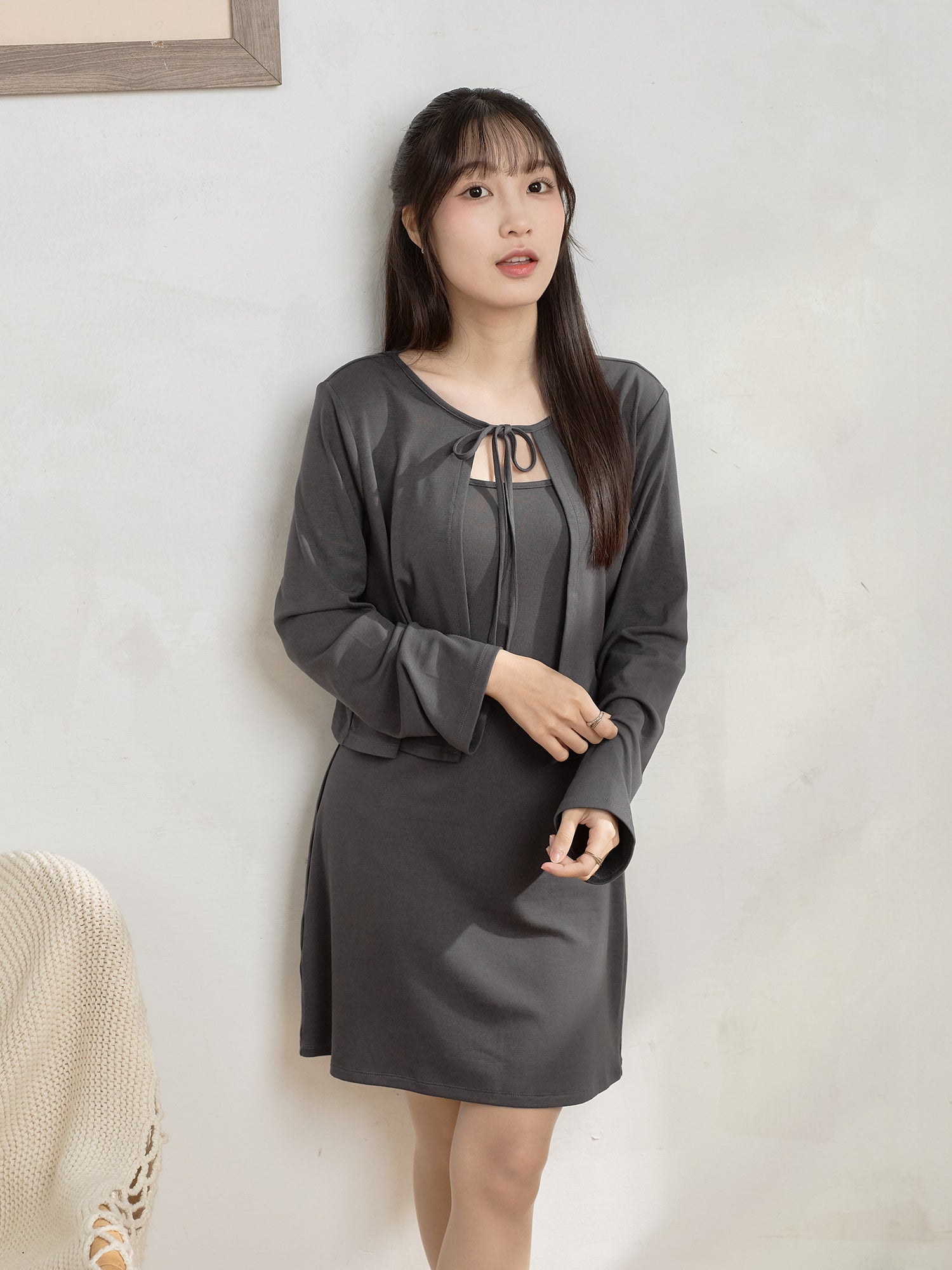 小外套吊帶裙套裝