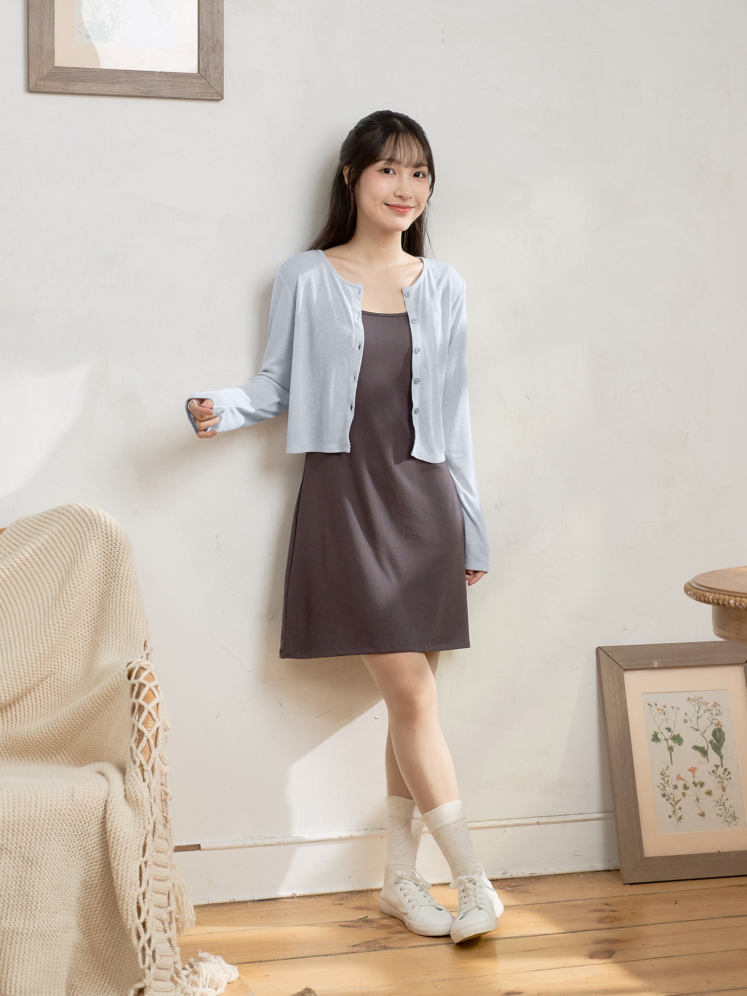 柔軟薄針織外套