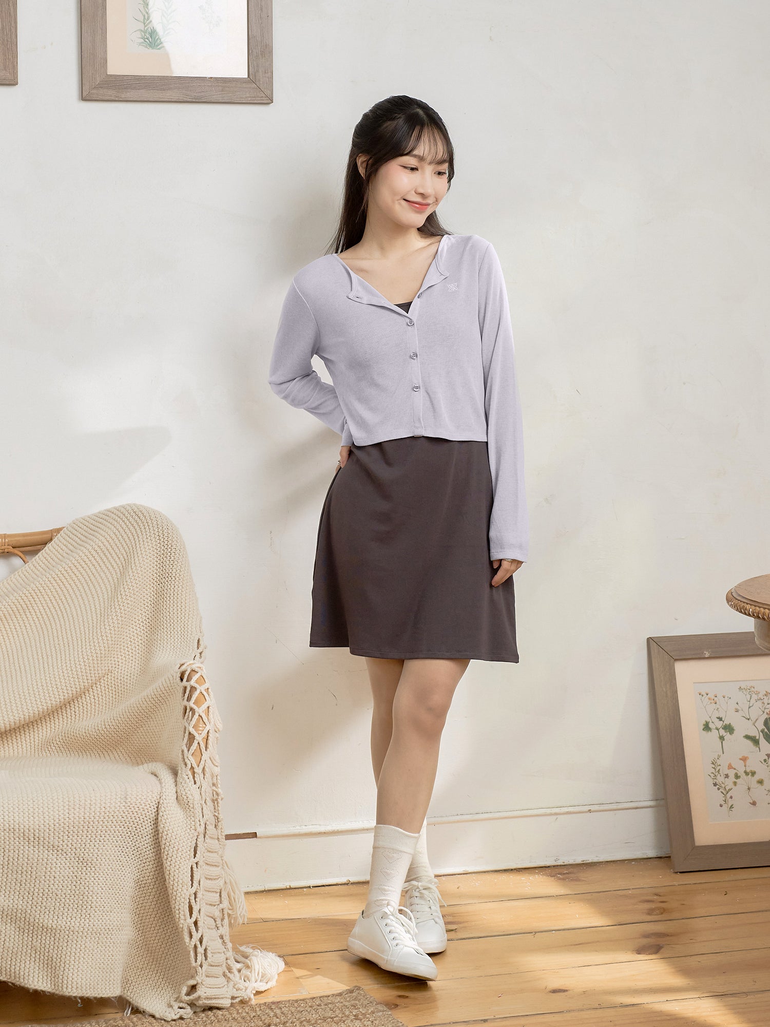 柔軟薄針織外套