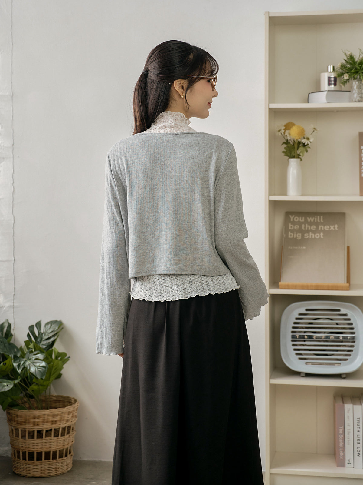 Romantic Buttoned Tie Knit Cardigan