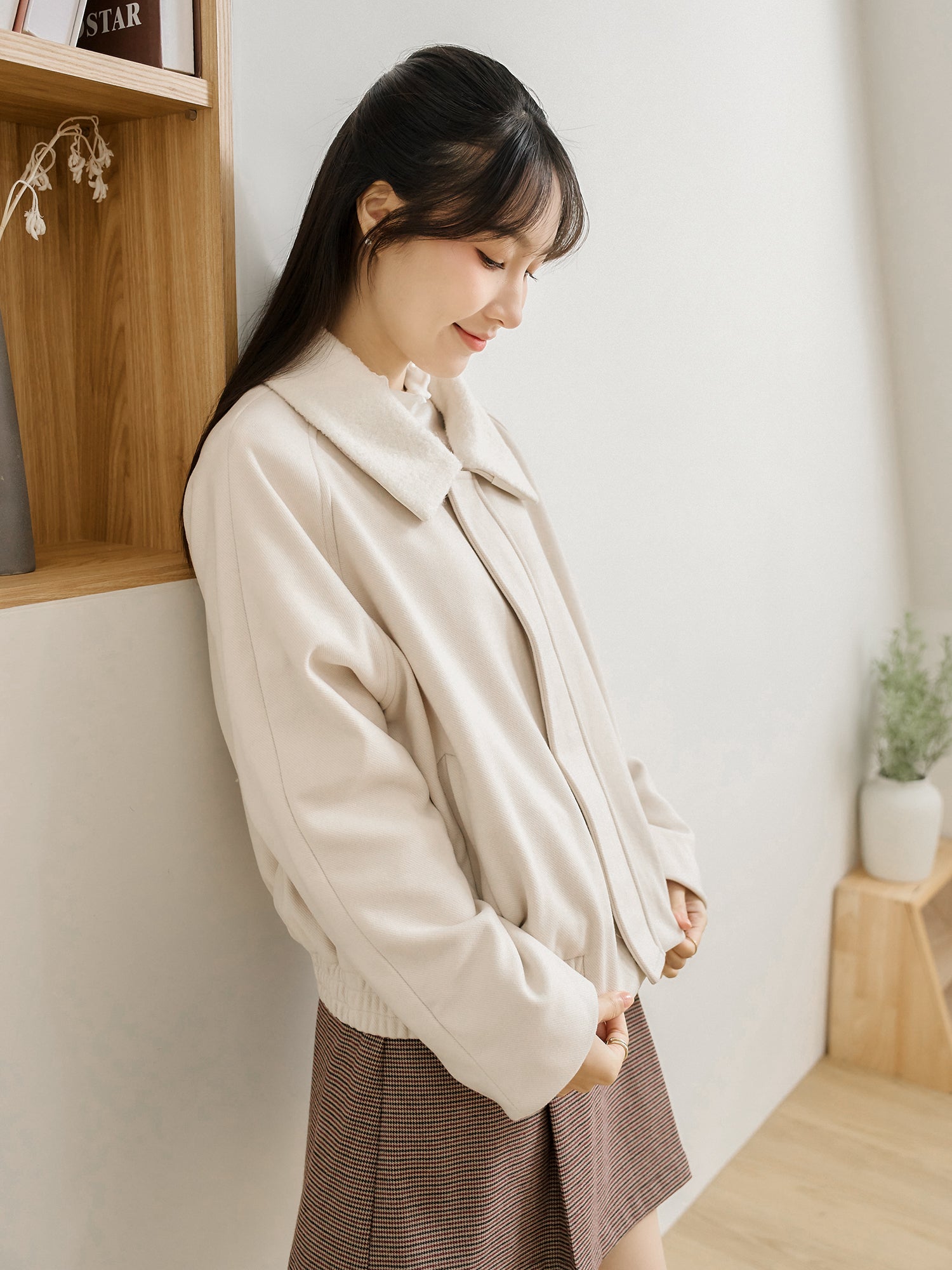 Premium Bomber Coat (Detachable Fluffy Collar)
