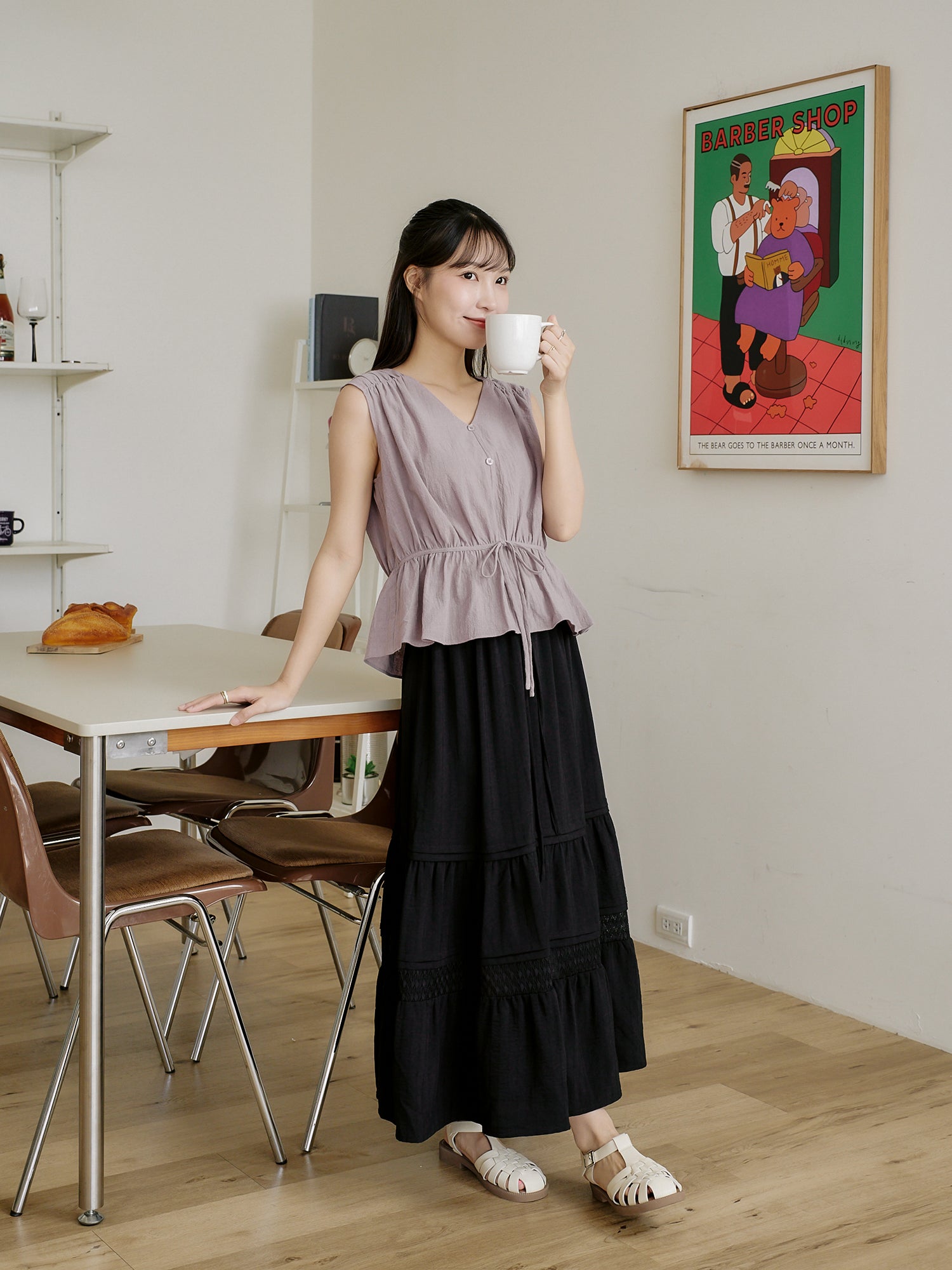 Tie Waist Sleeveless Top