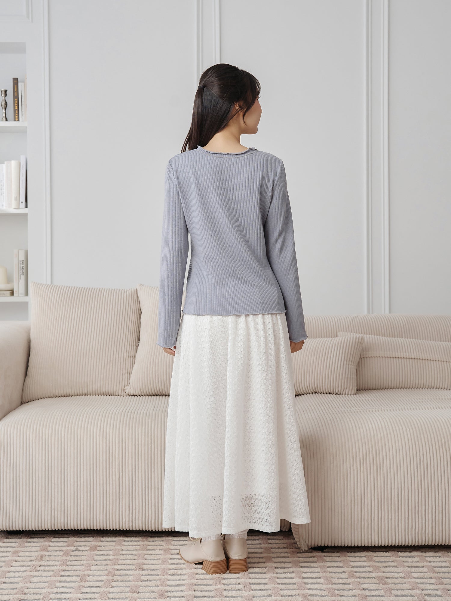 立體細條紋上衣