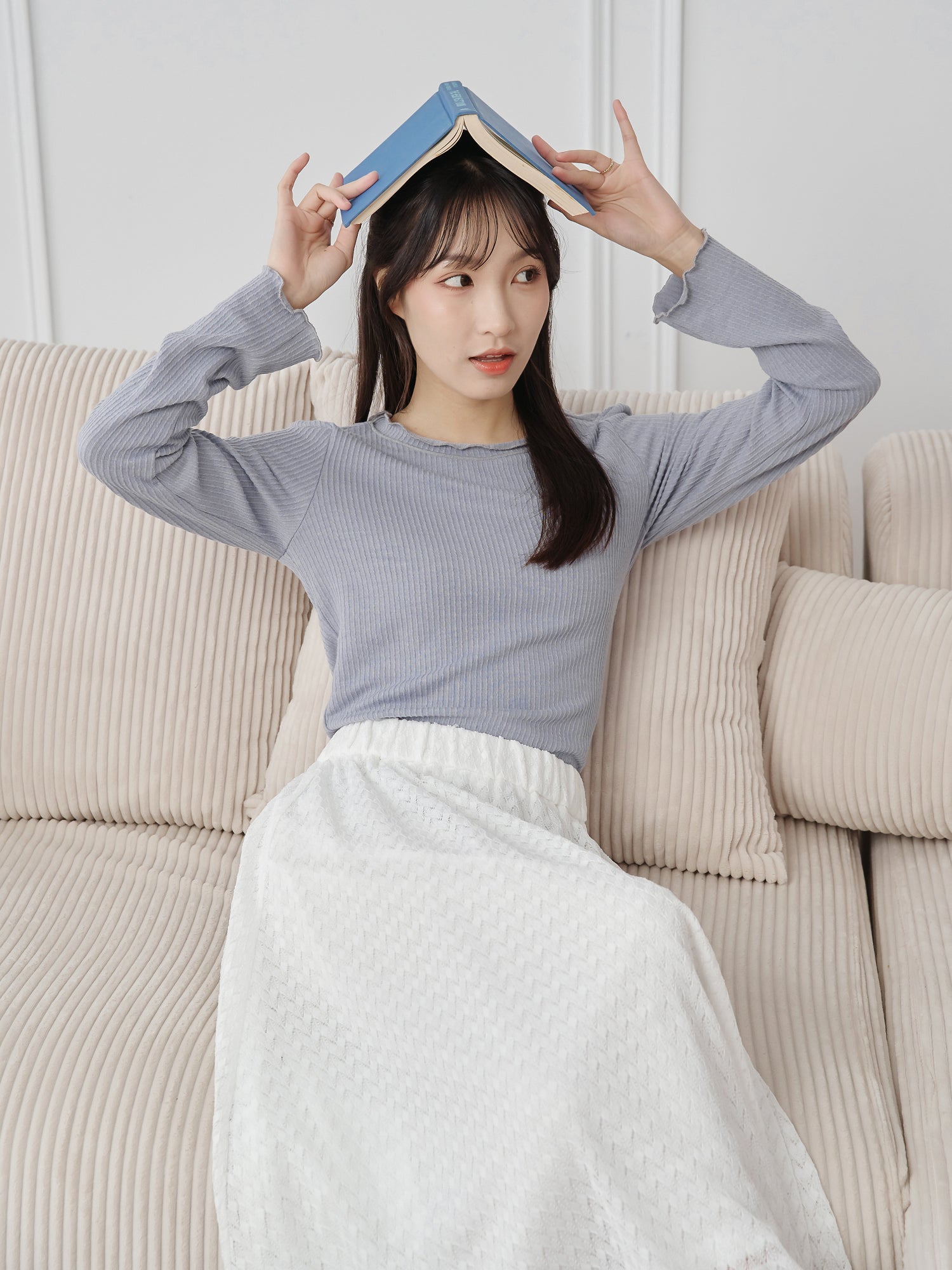 立體細條紋上衣