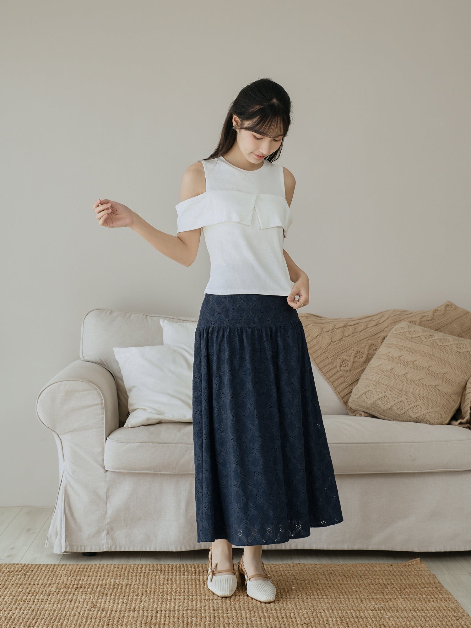 Cold Shoulder Knit Top