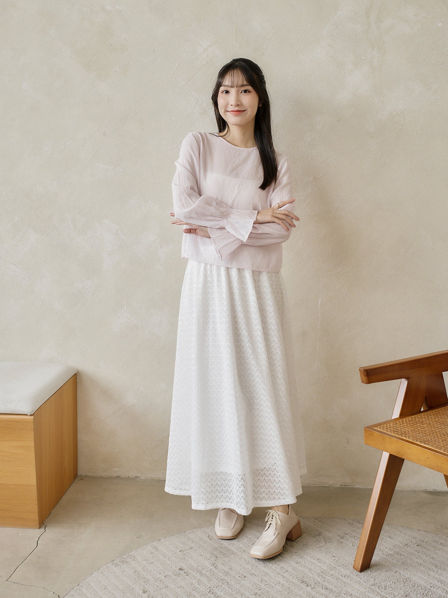 Modern Ruffle Cuff Blouse