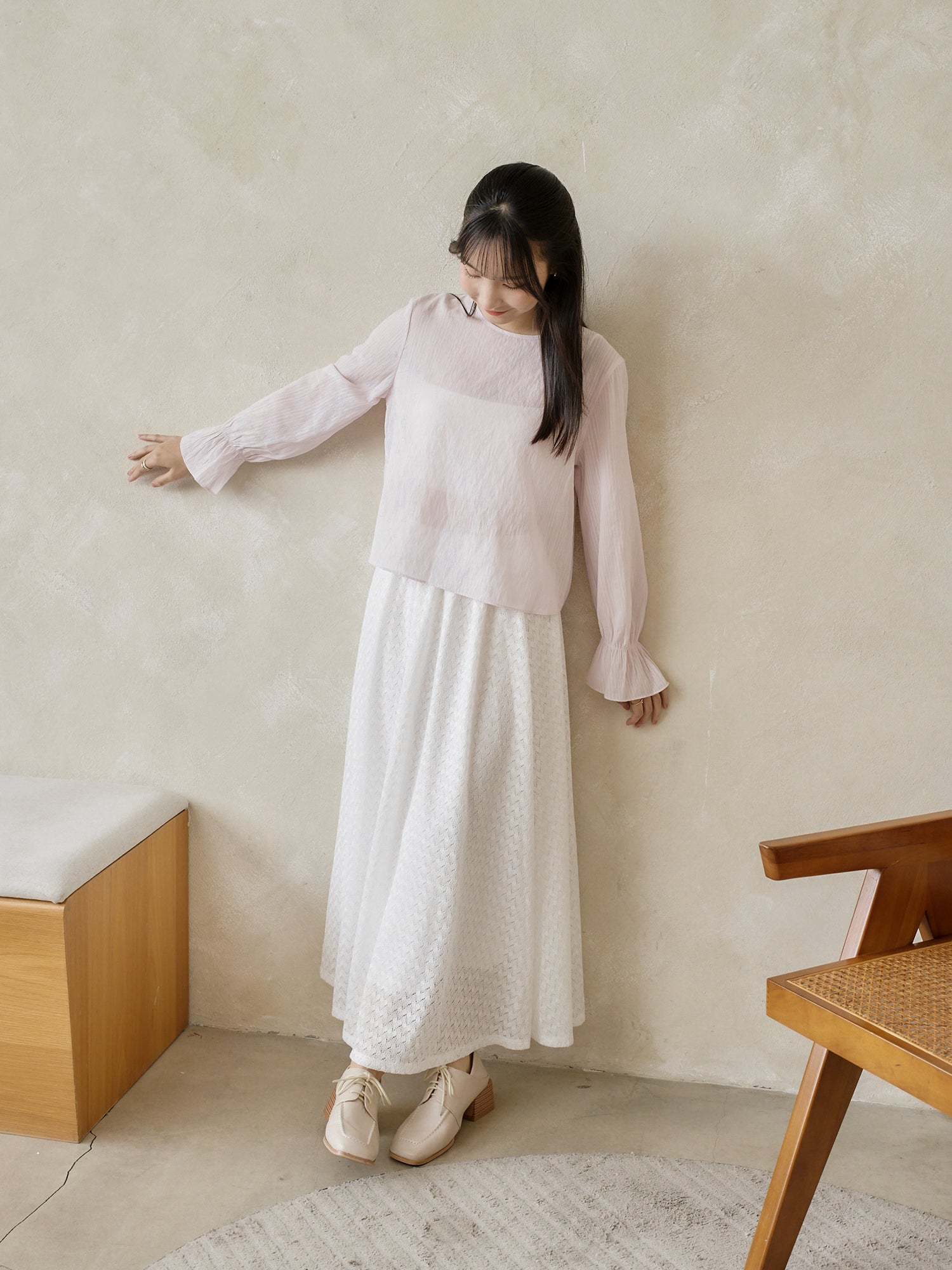 Modern Ruffle Cuff Blouse