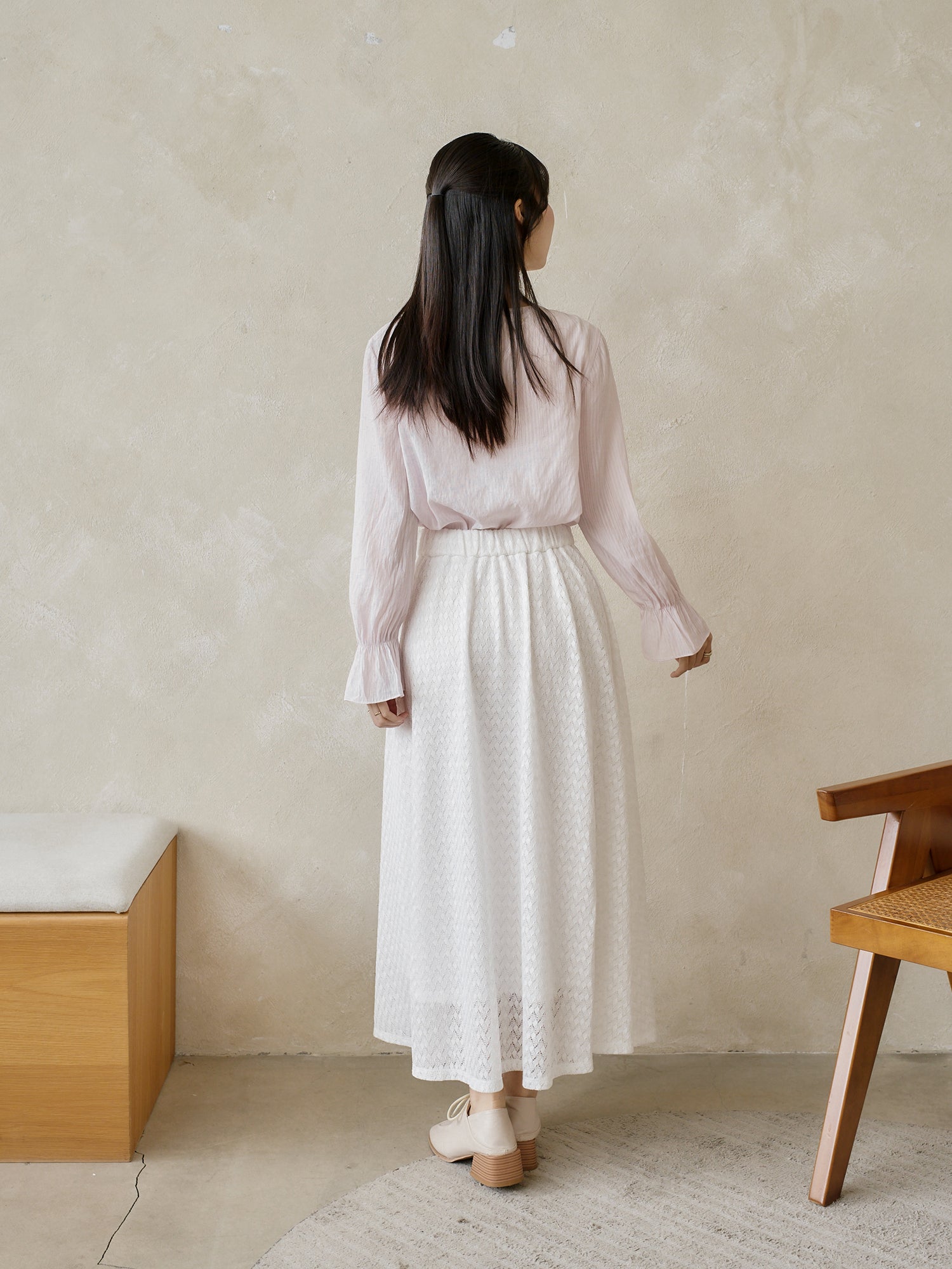 Modern Ruffle Cuff Blouse