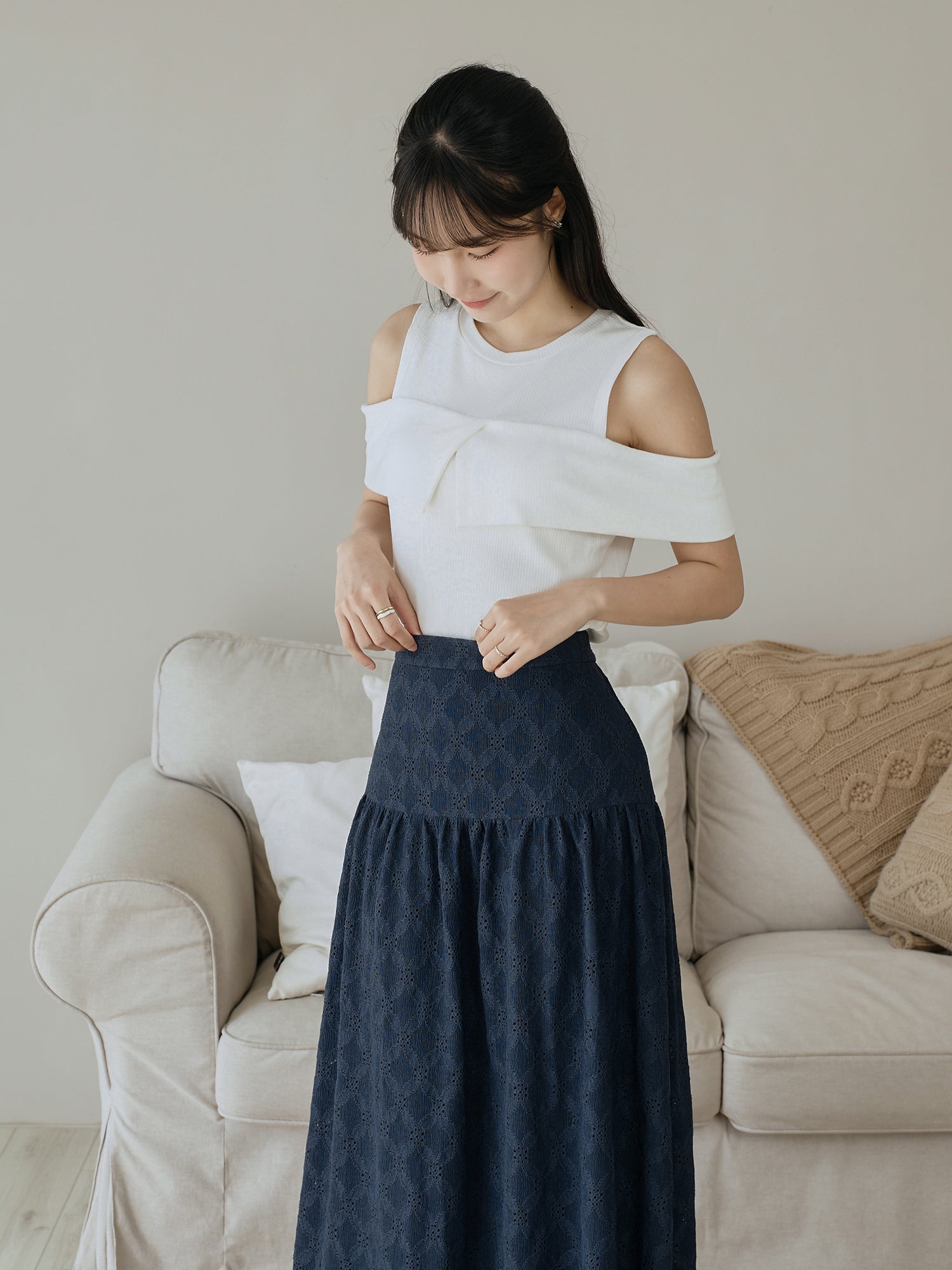Cold Shoulder Knit Top