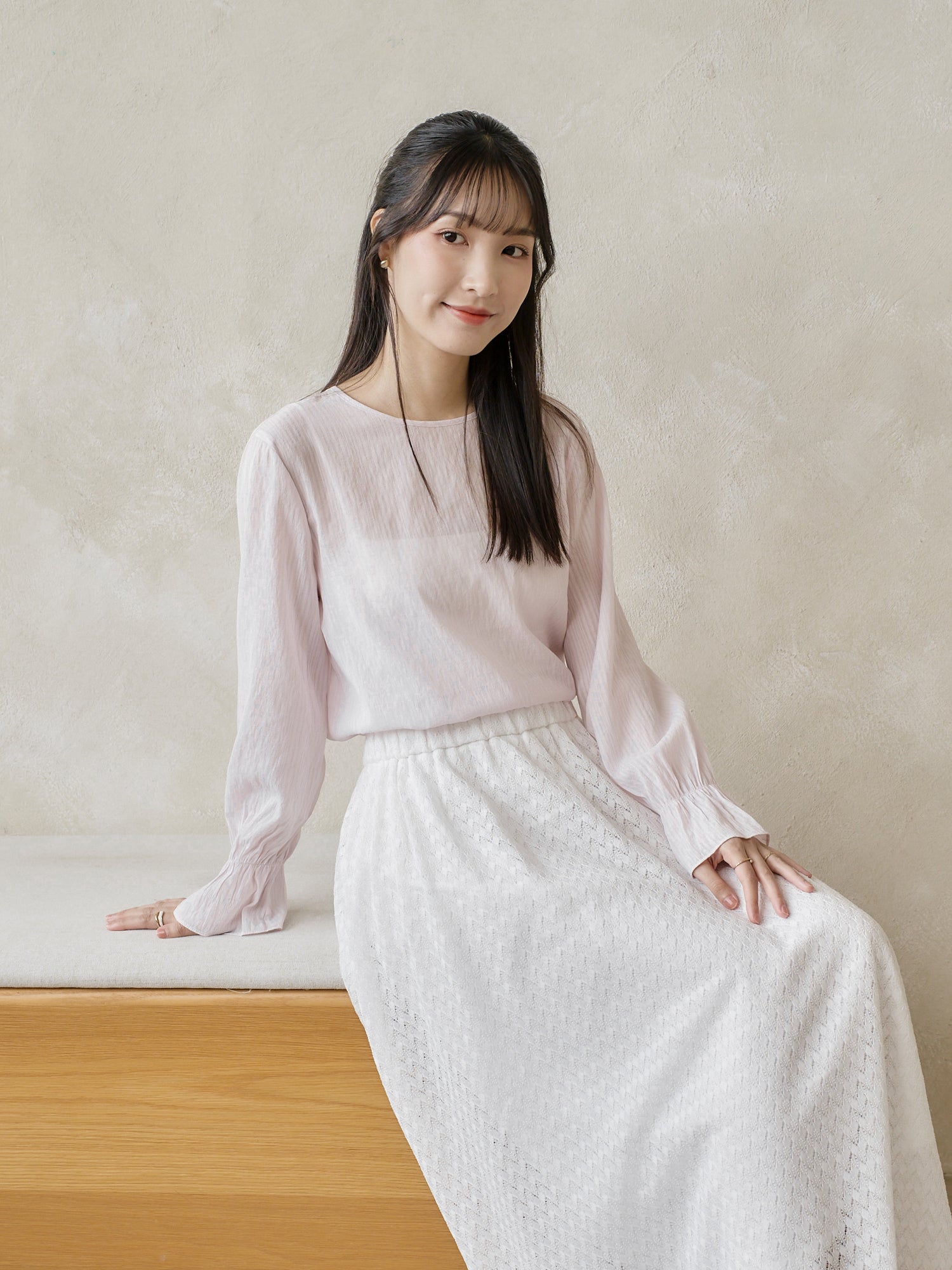 Modern Ruffle Cuff Blouse