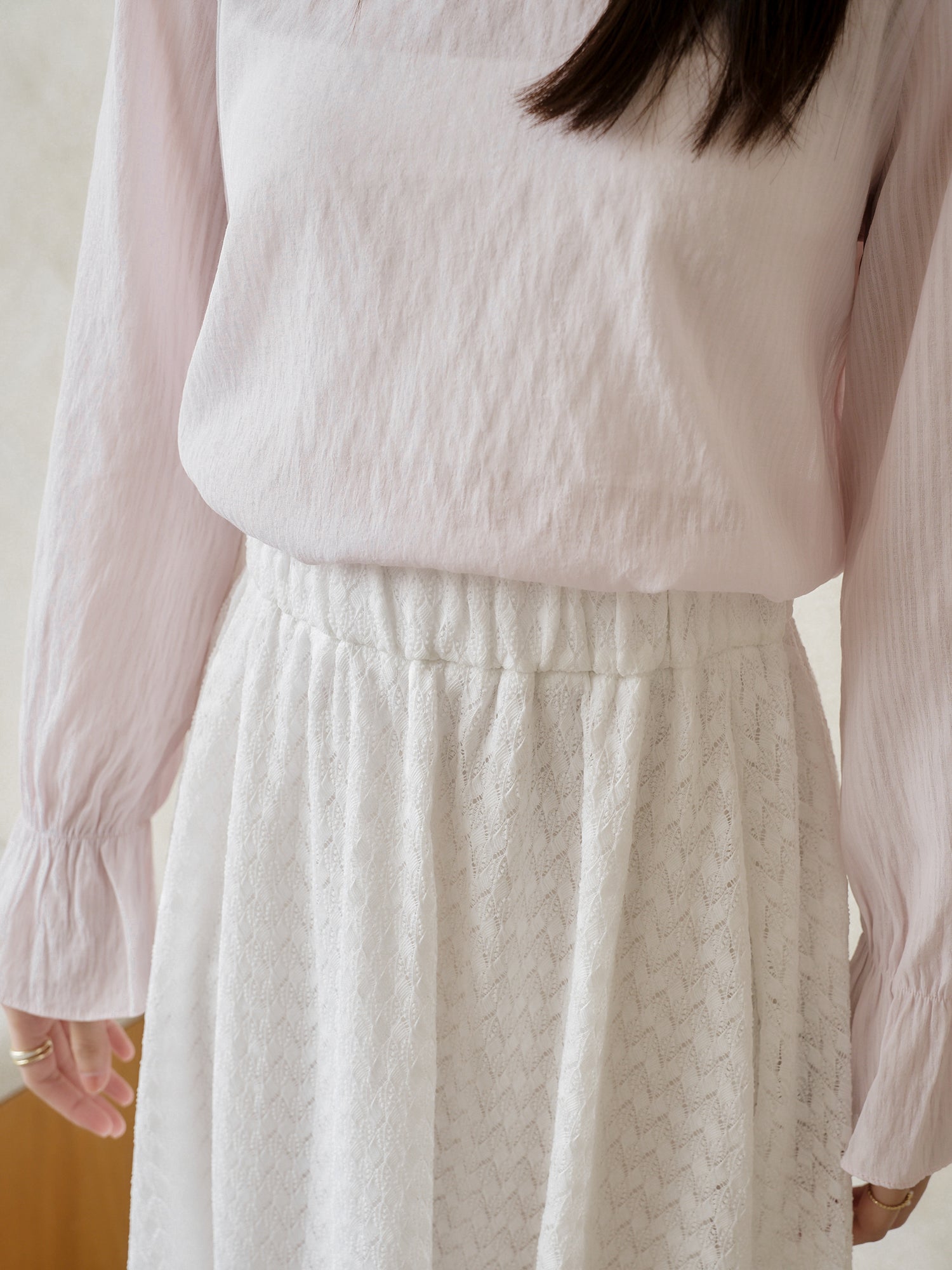 Modern Ruffle Cuff Blouse