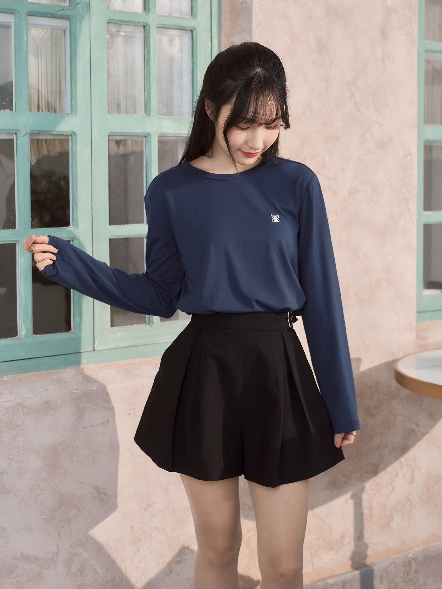 Buckled A-line Shorts