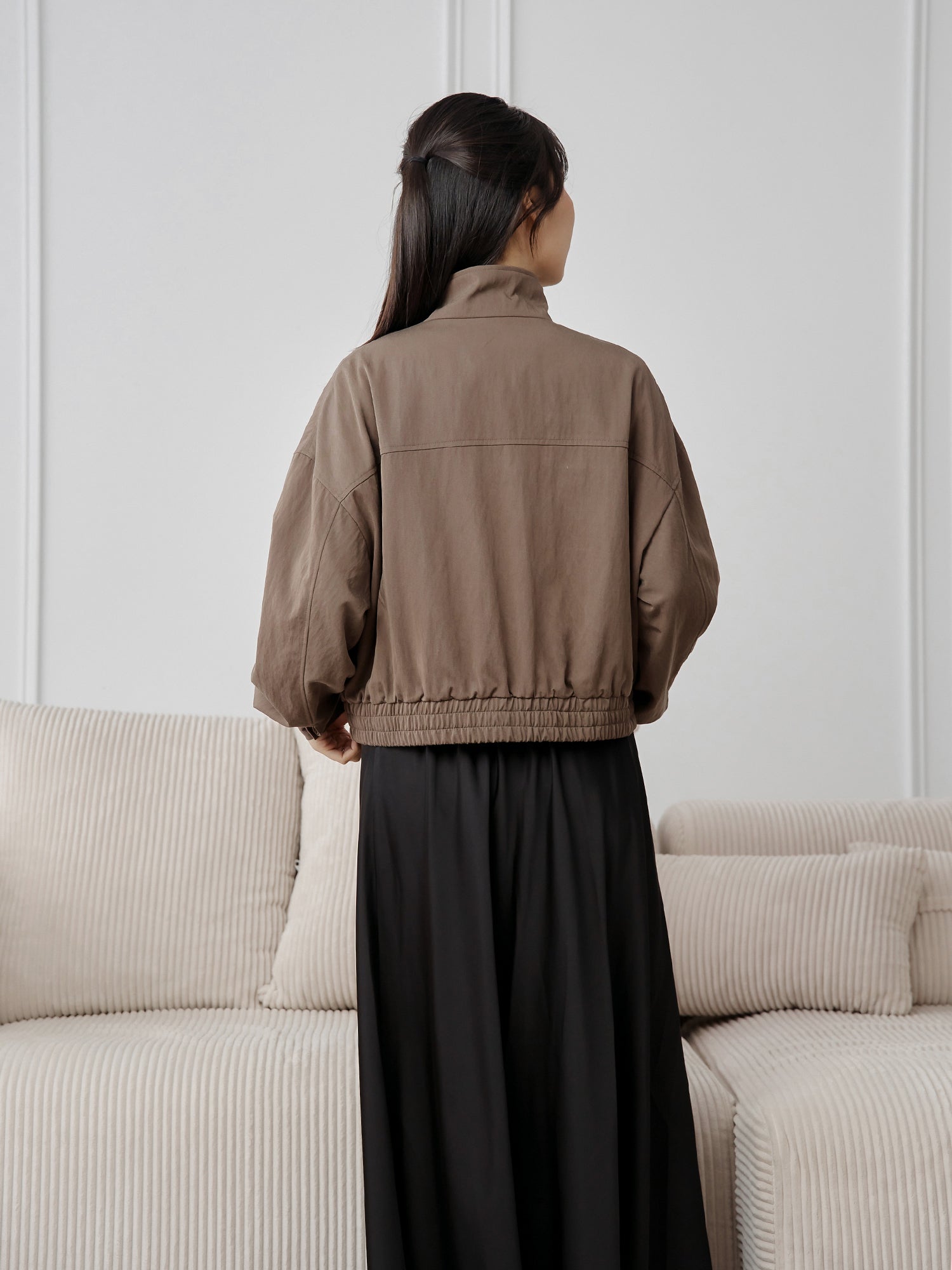 Collared Crop Jacket