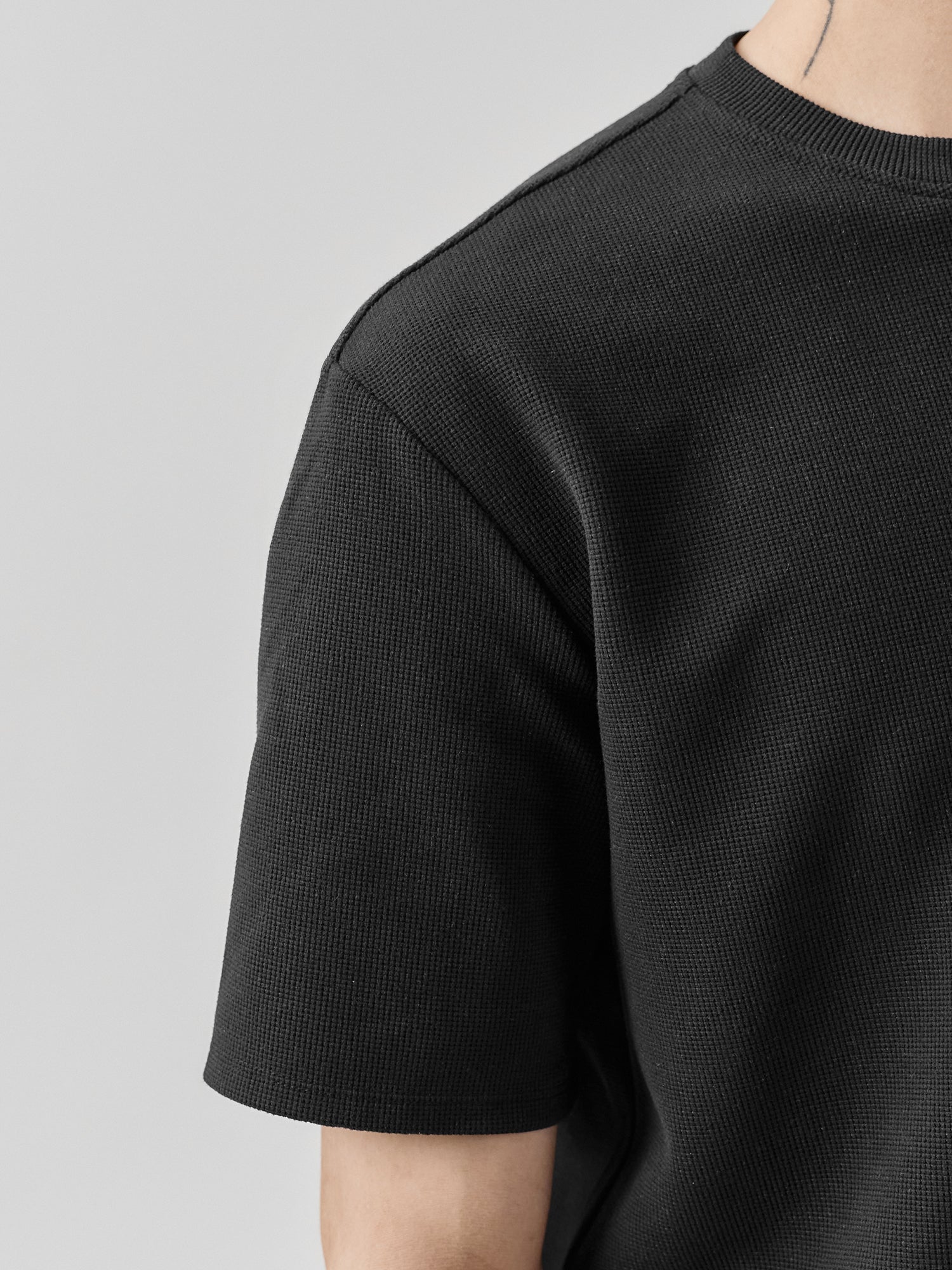 Waffle Henley Neck Top