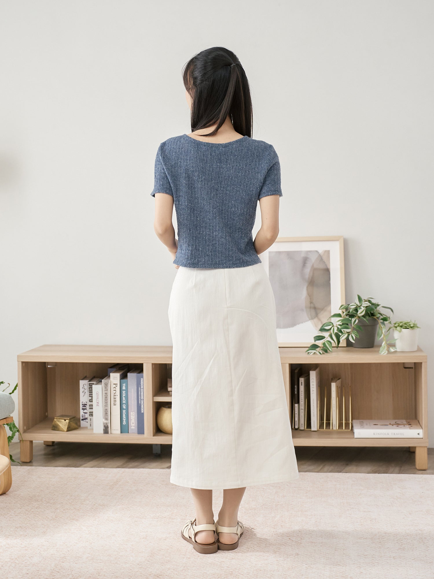 亨利領針織上衣