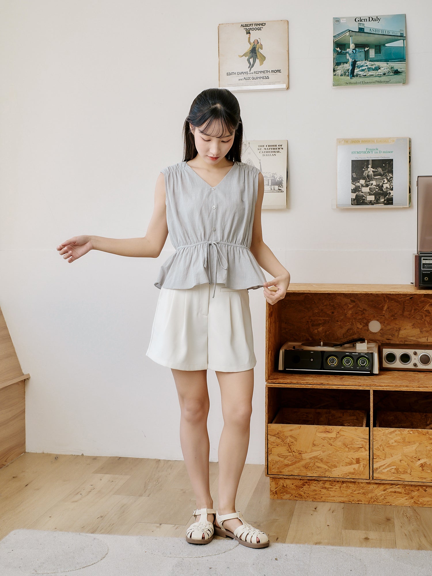 Tie Waist Sleeveless Top