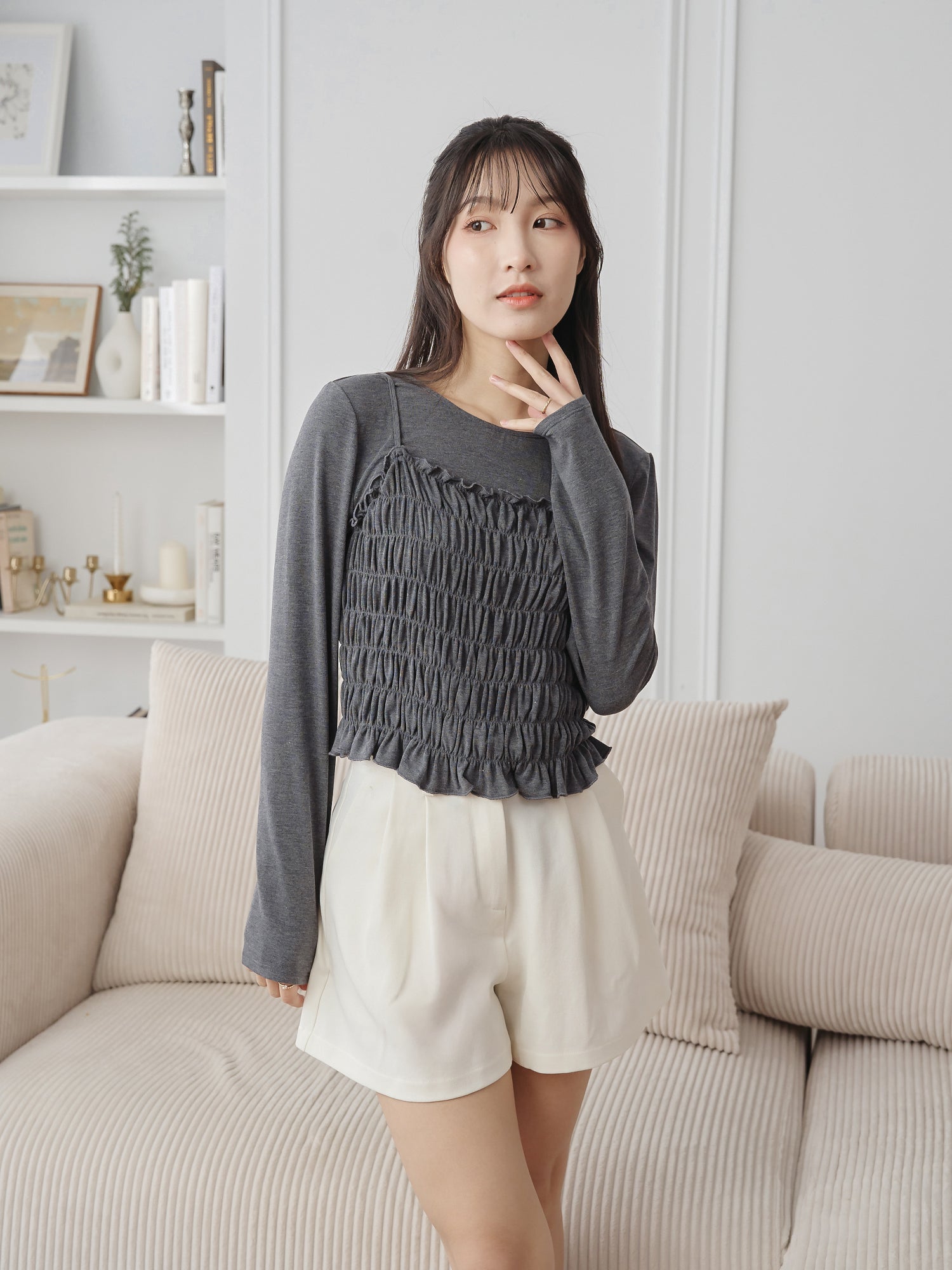 兩件式打攬上衣