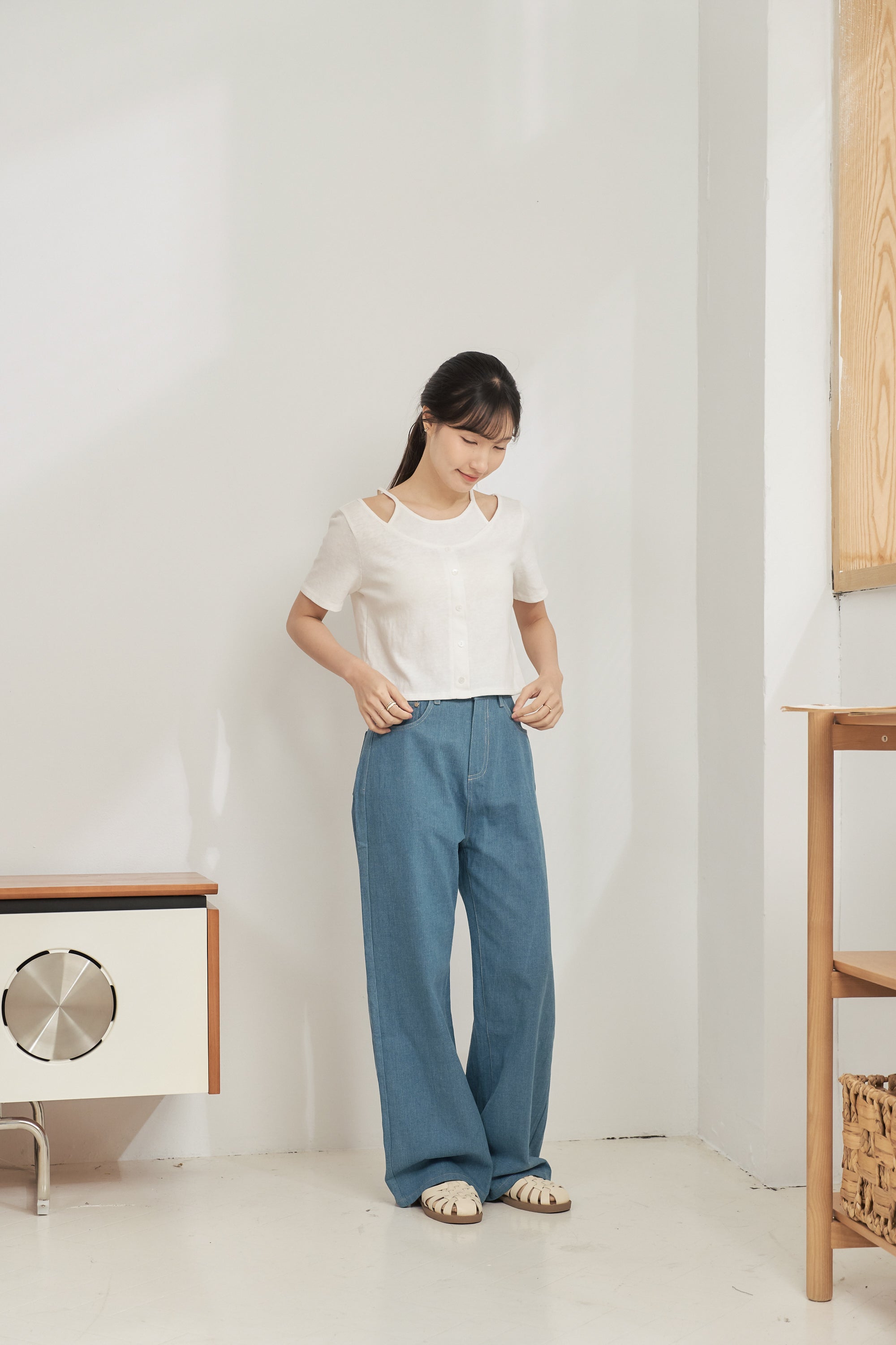 Layered Buttoned Top