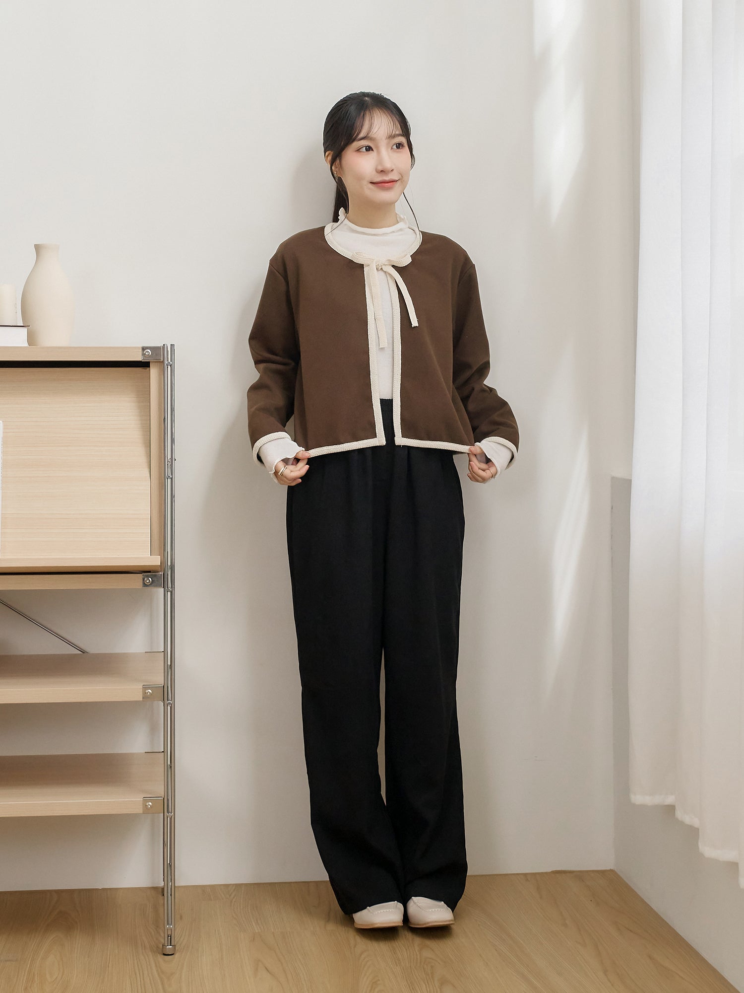 Premium Tie Front Coat