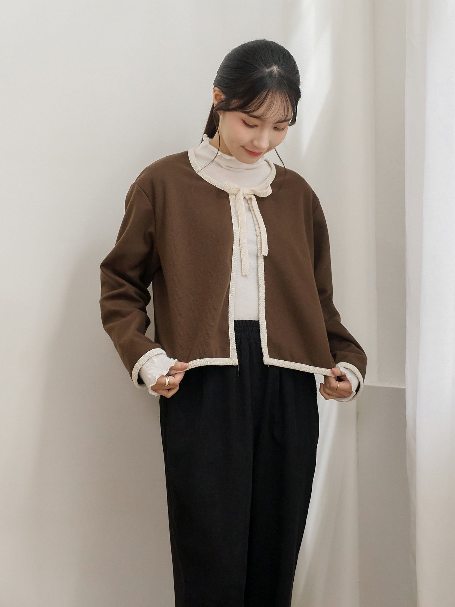 Premium Tie Front Coat