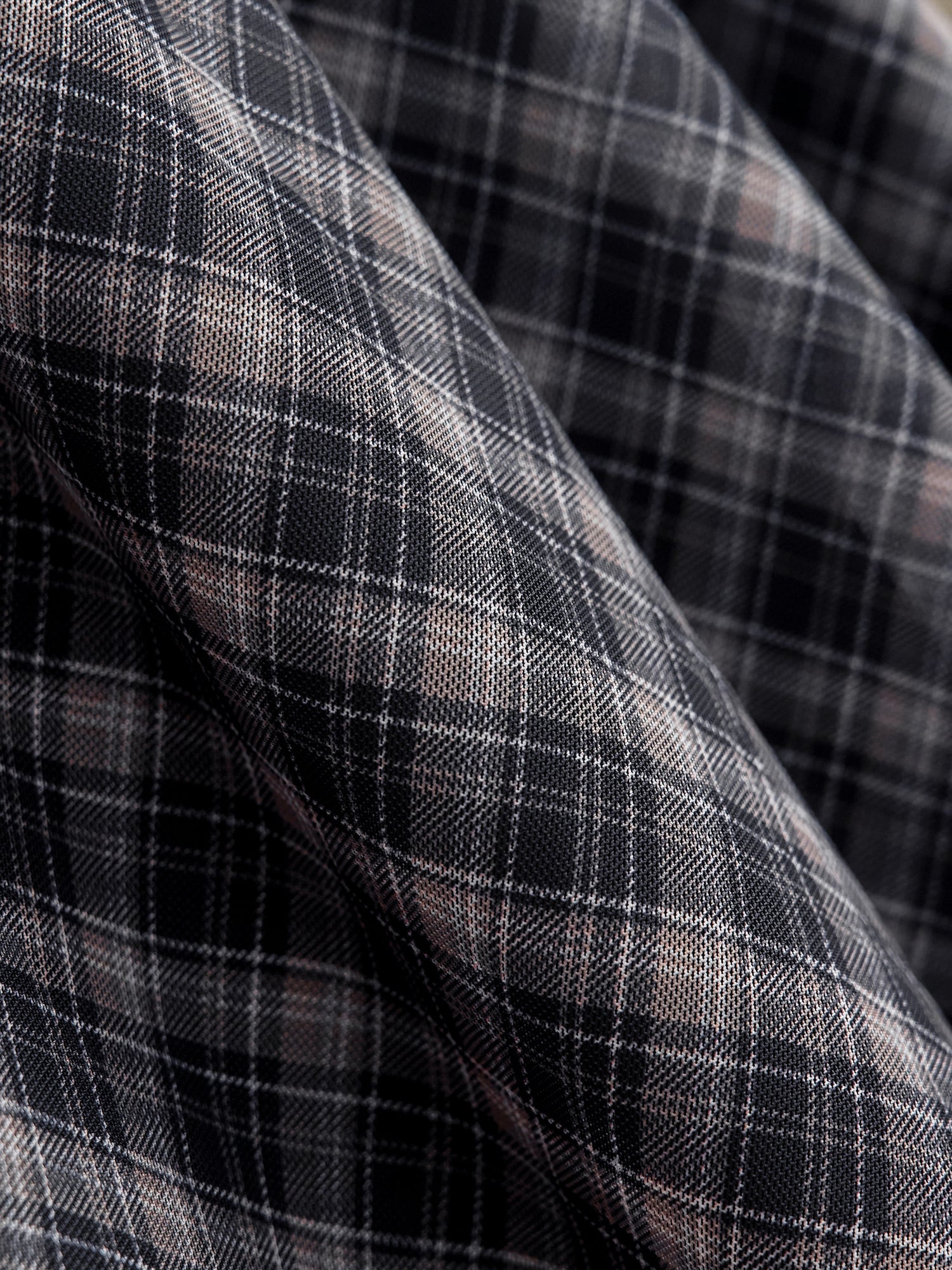 Plaid Mesh Mini Skirt