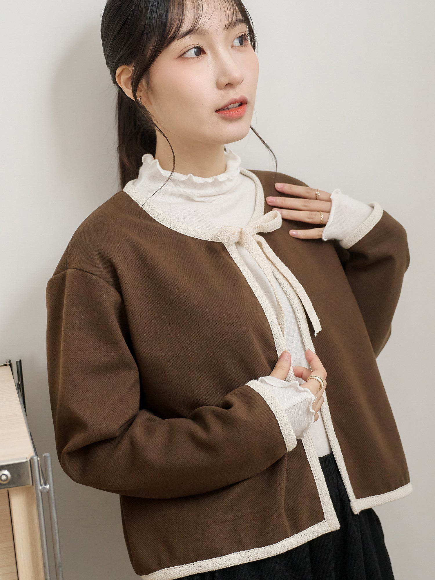 Premium Tie Front Coat