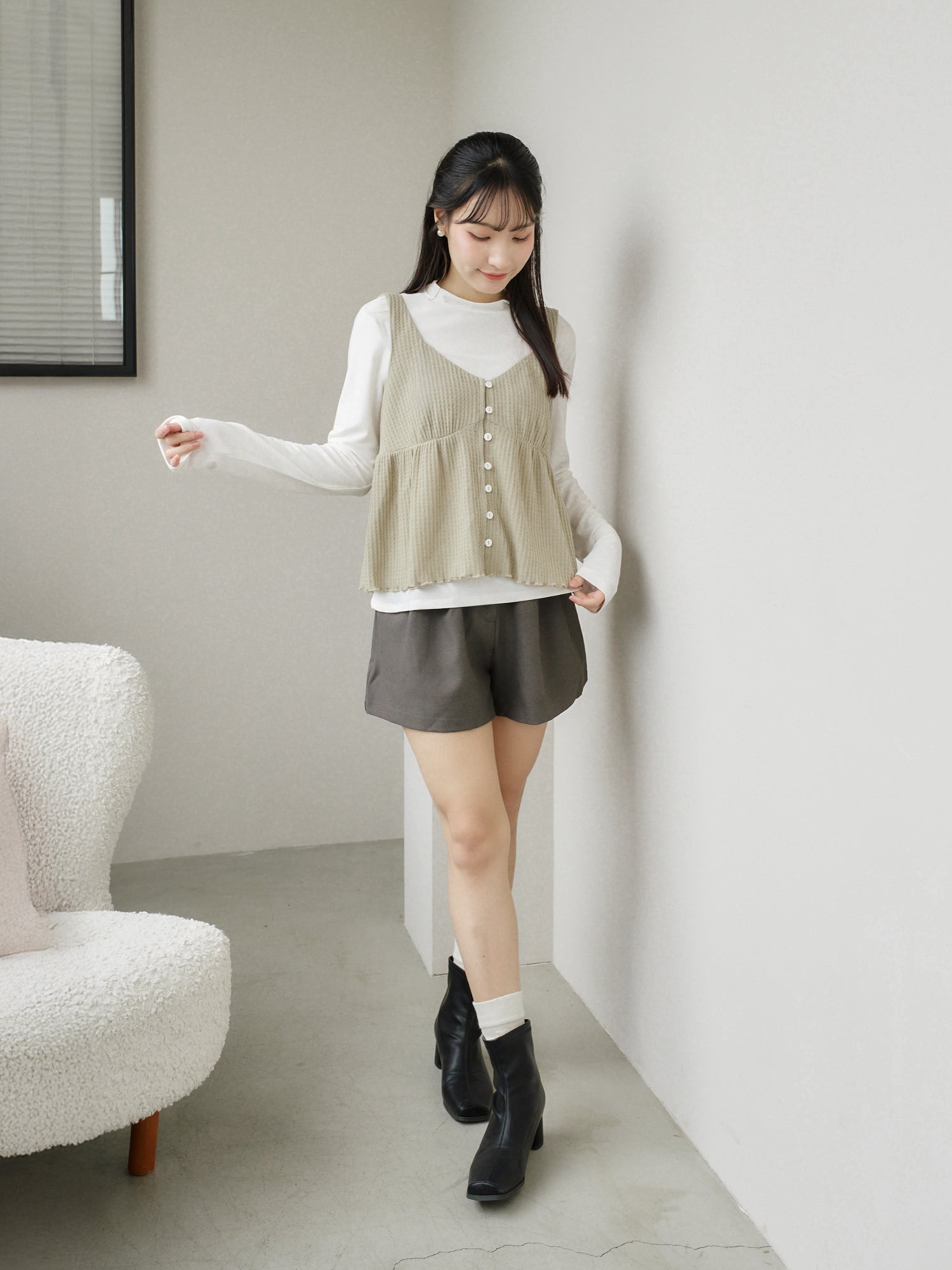 Waffle Sleeveless Top