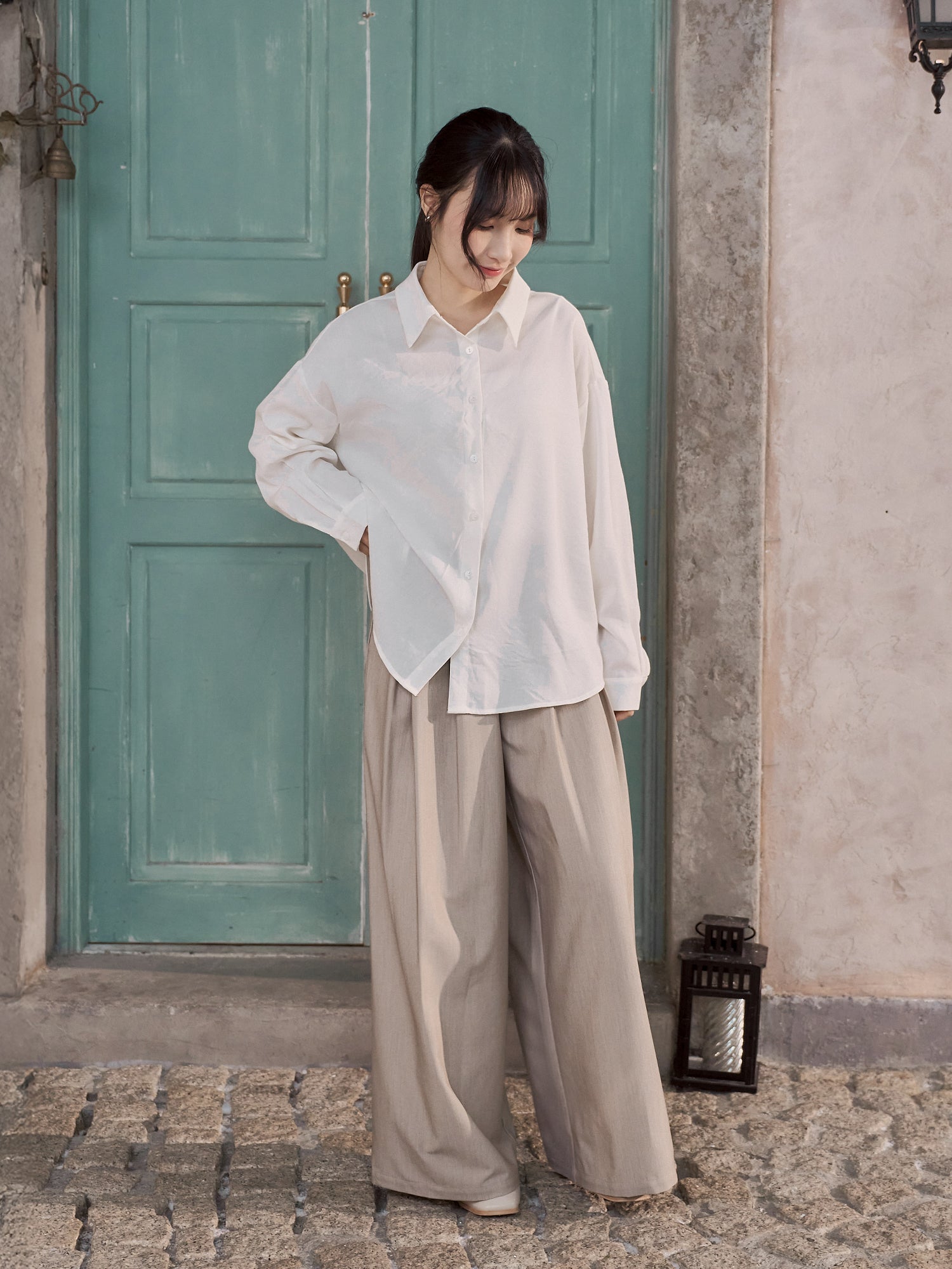 Two-Way Cold Shoulder Shirt