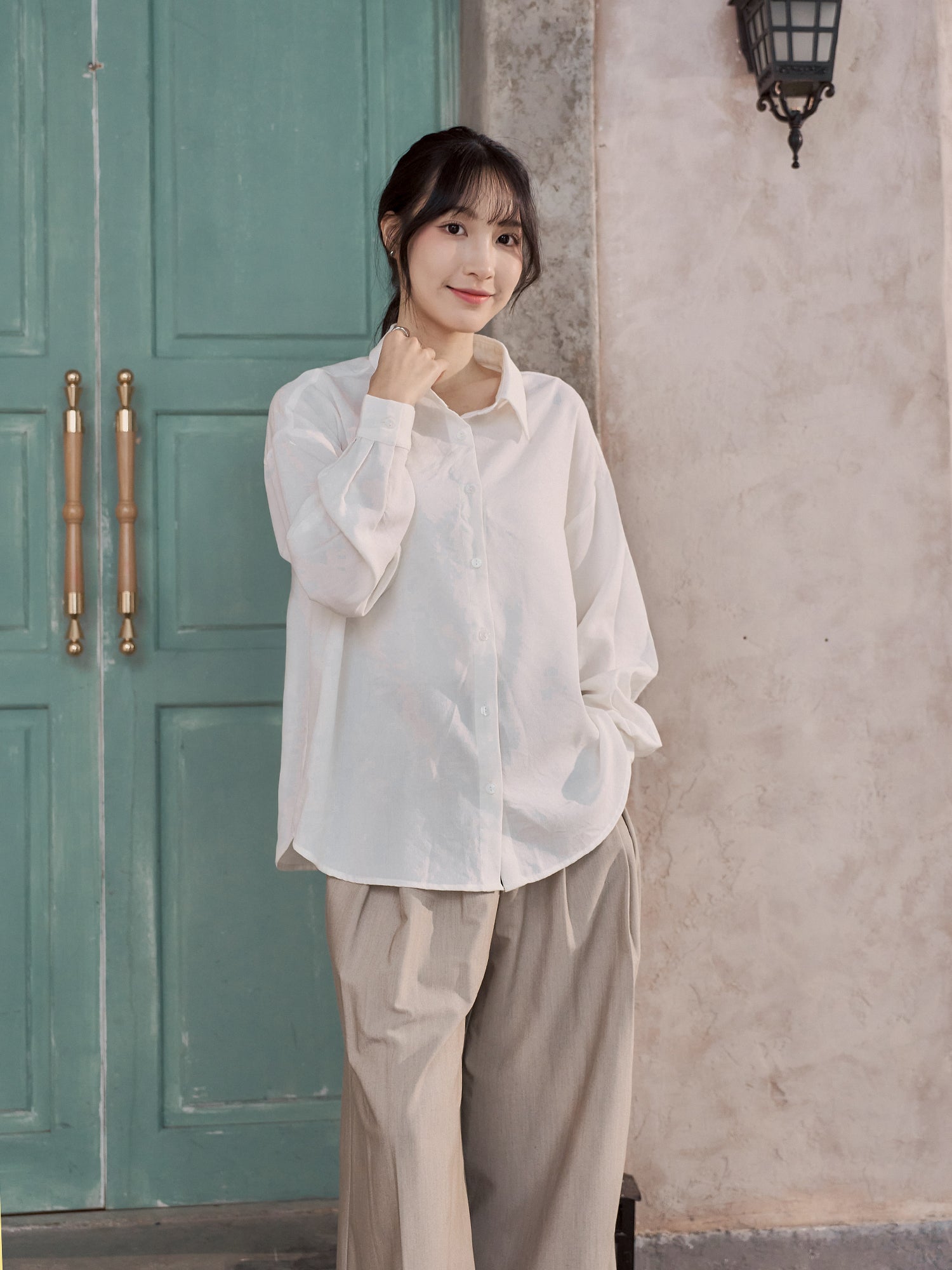 Two-Way Cold Shoulder Shirt